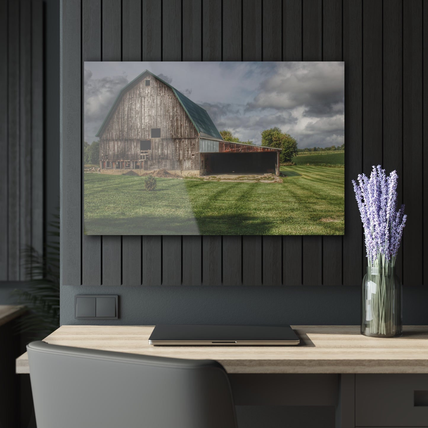 U R There Photography Bishop Grey II Rustic Farmhouse Acrylic Wall Print