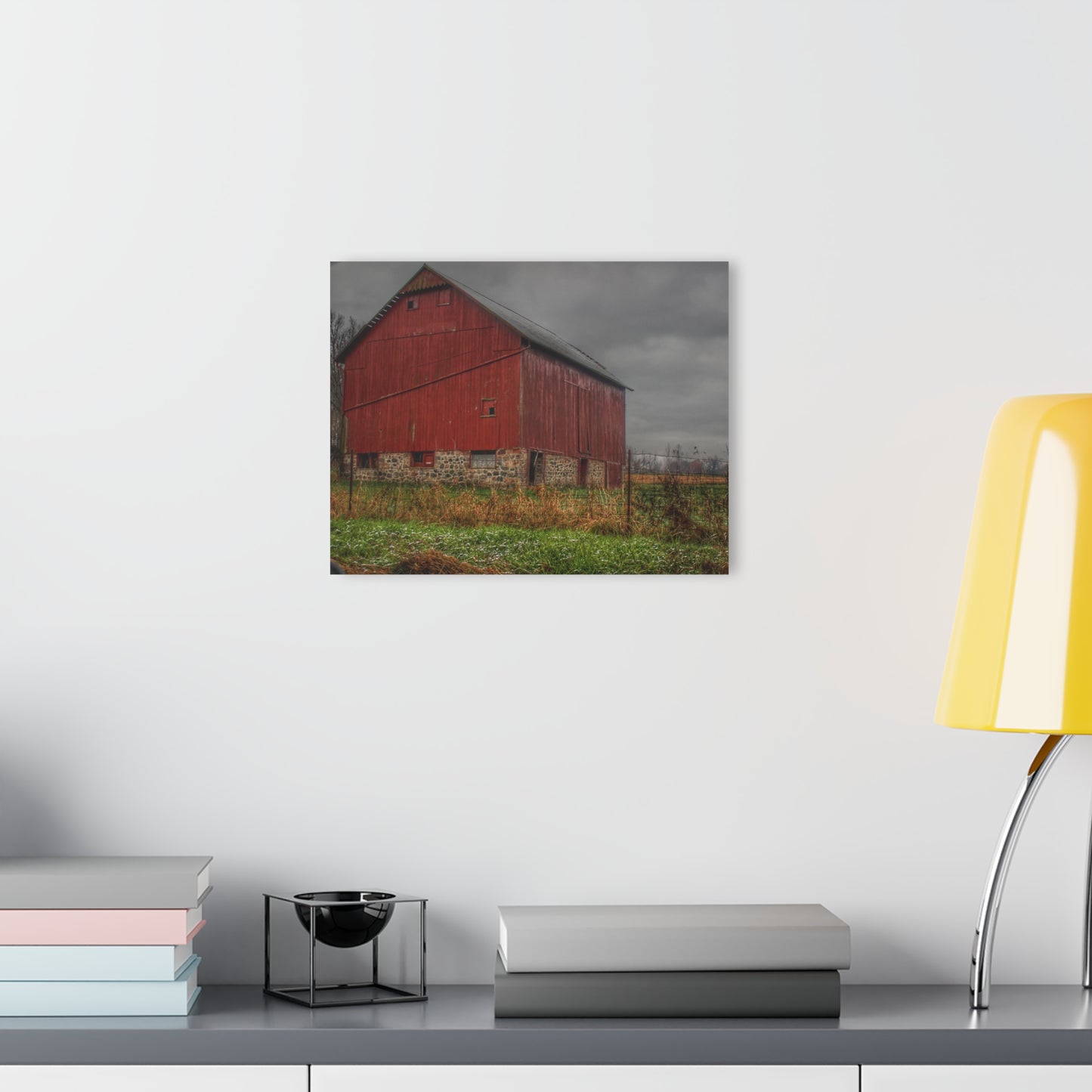 U R There Photography Bowers Road Red III Rustic Farmhouse Acrylic Wall Print