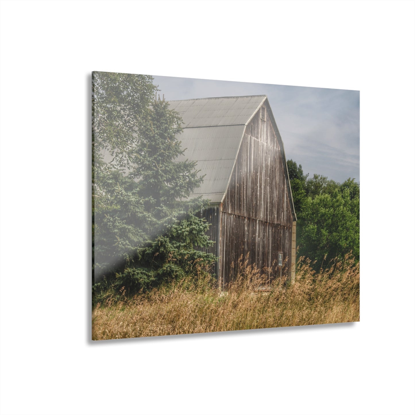 U R There Photography Seymour Lake Road Hidden Grey Rustic Farmhouse Acrylic Wall Print