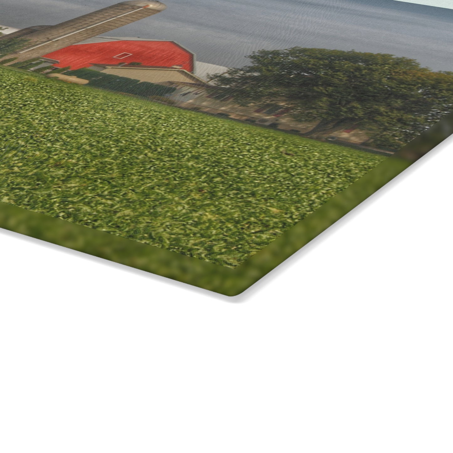 U R There Photography Richardson Road Farm Rustic Farmhouse Tempered-Glass Cutting Board