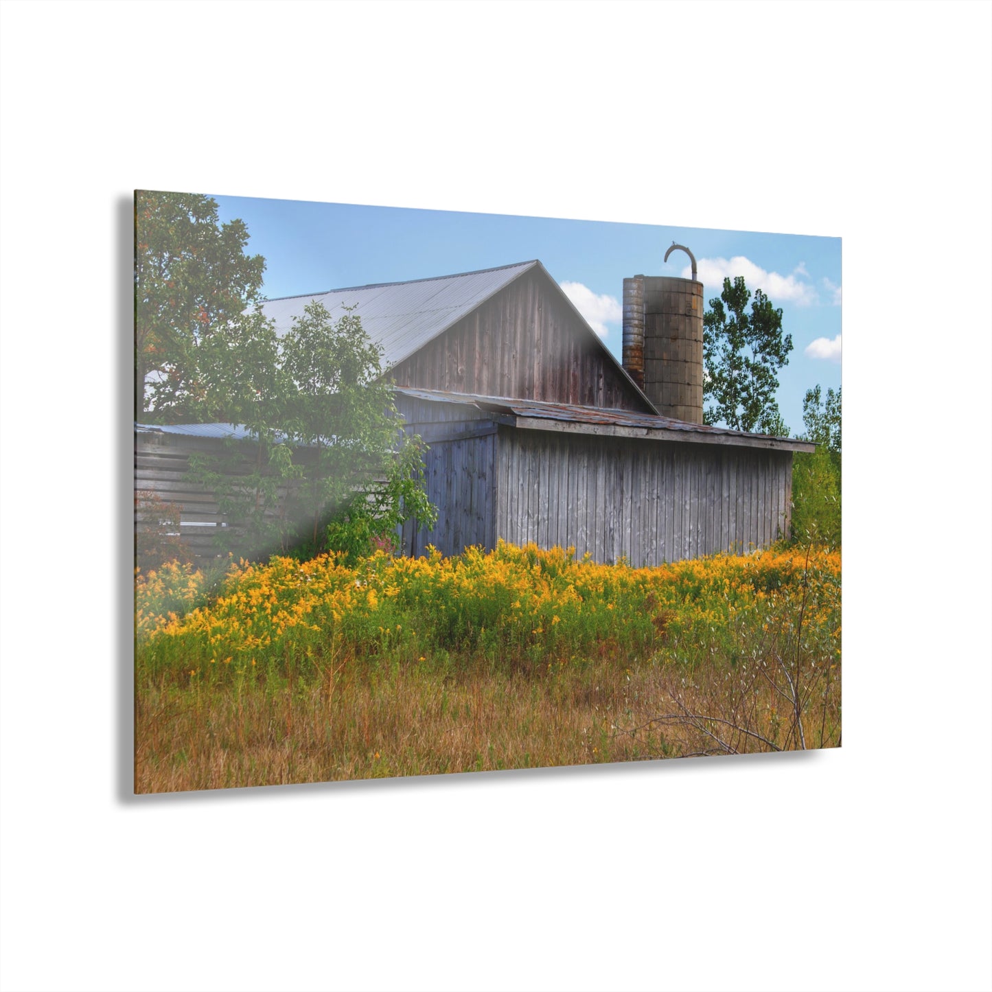 U R There Photography Church Road Grey II Rustic Farmhouse Acrylic Wall Print