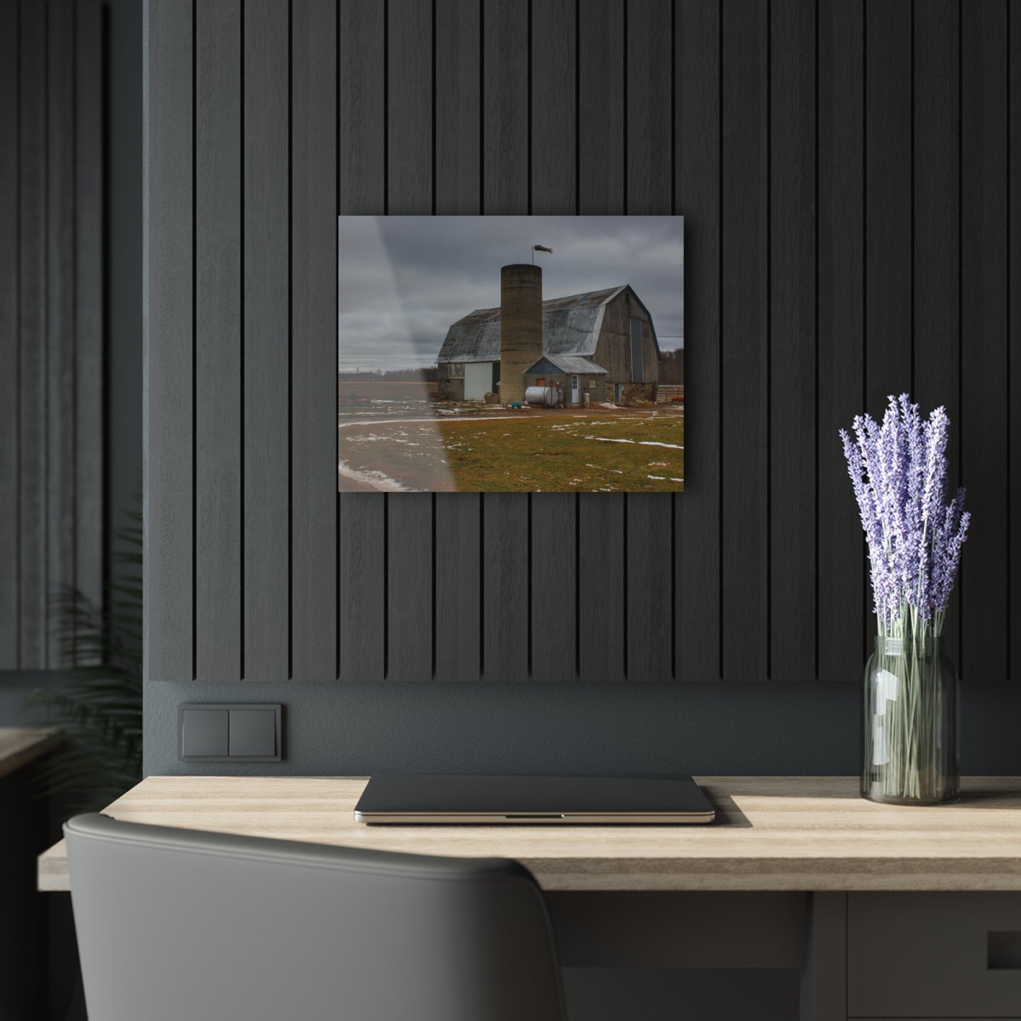 U R There Photography Chapman Road Grey I Rustic Farmhouse Acrylic Wall Print