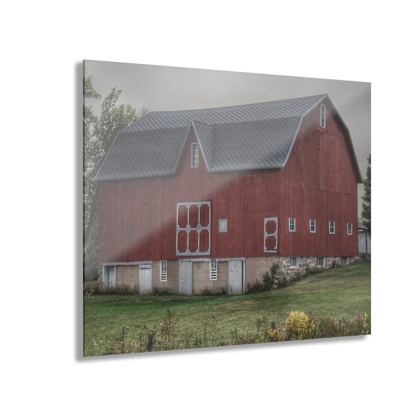 U R There Photography Vassar Road Red I Rustic Farmhouse Acrylic Wall Print