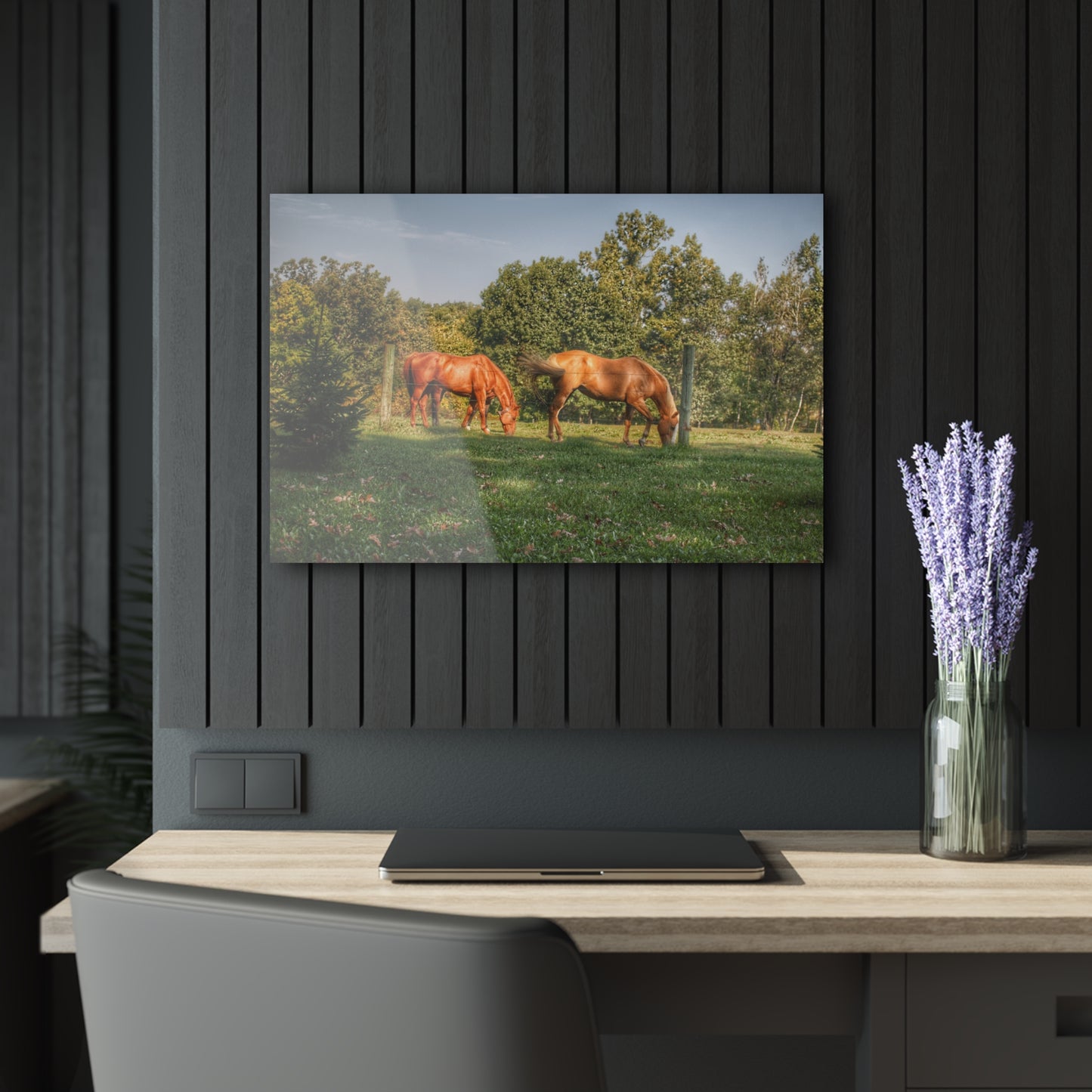 U R There Photography Caramel Horses Rustic Farmhouse Acrylic Wall Print