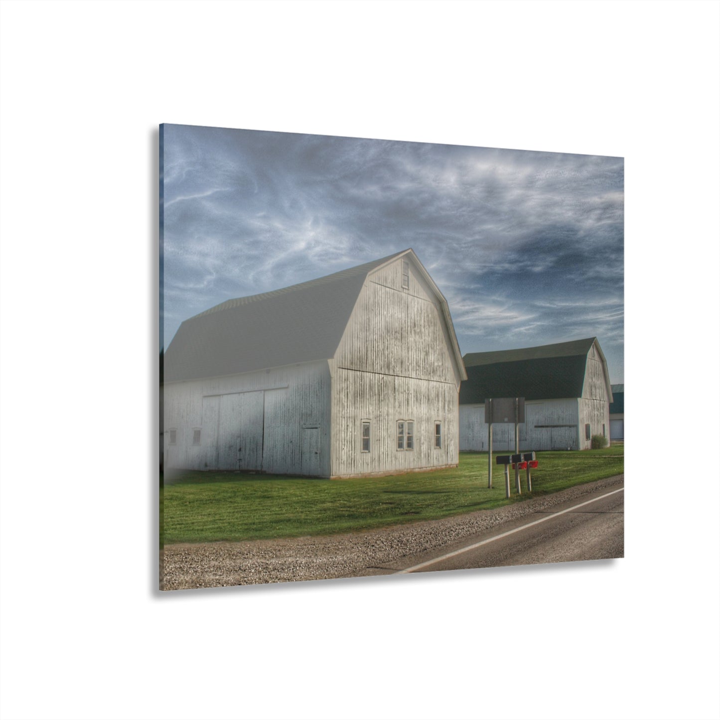 U R There Photography Richardson Road White Duo Rustic Farmhouse Acrylic Wall Print
