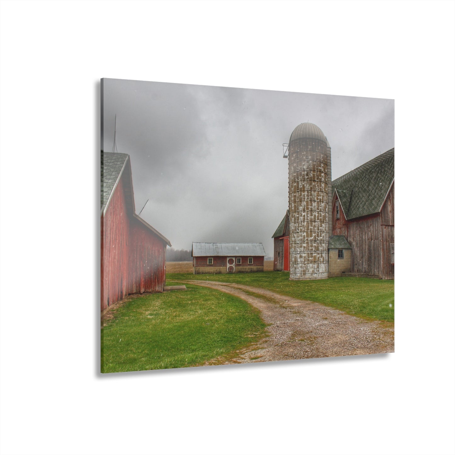 U R There Photography Roedel Roadside Reds II Rustic Farmhouse Acrylic Wall Print