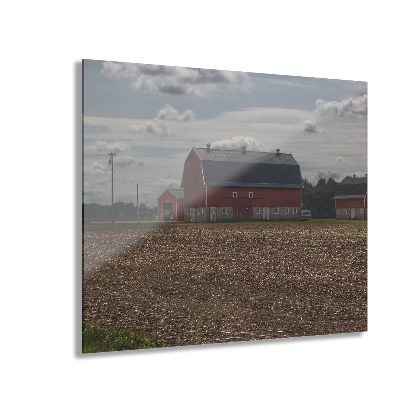 U R There Photography Wheeling Road Red Rustic Farmhouse Acrylic Wall Print