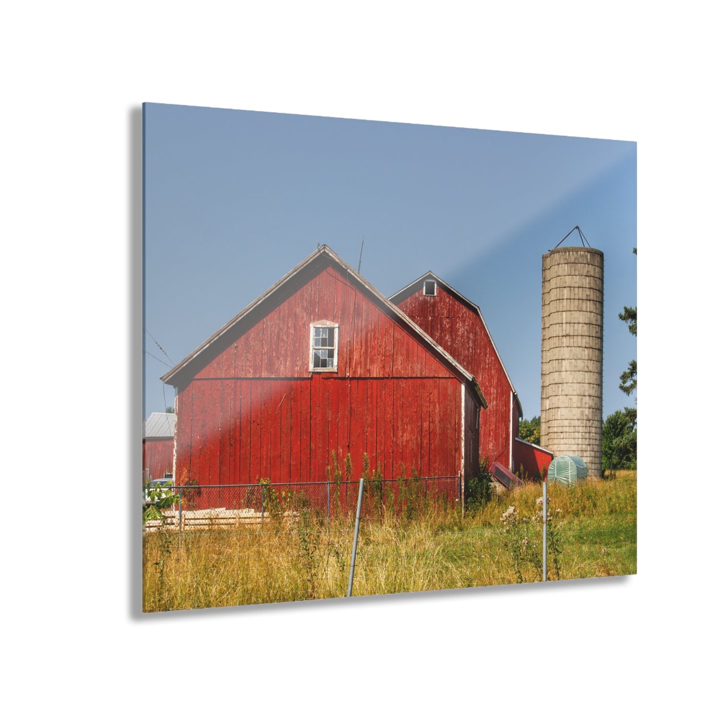 U R There Photography Shoemaker Reds Rustic Farmhouse Acrylic Wall Print