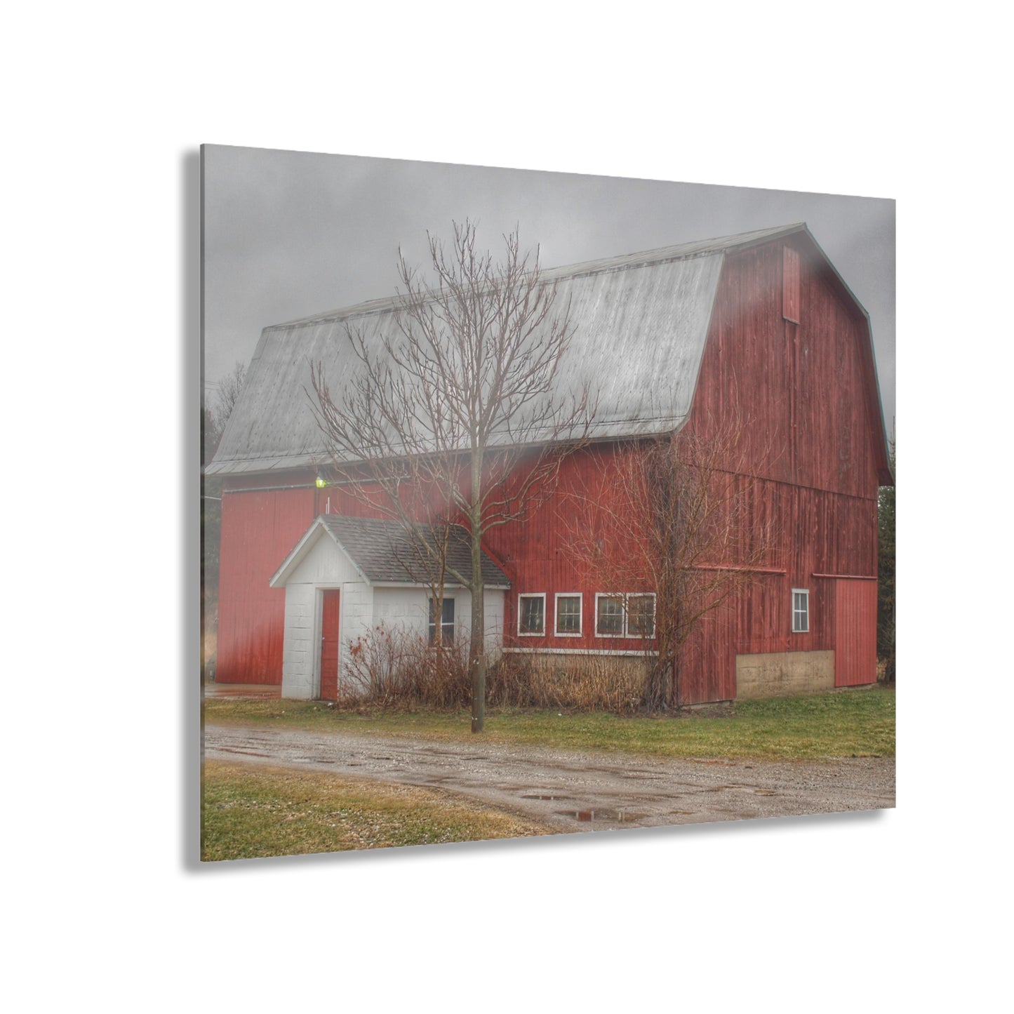 U R There Photography Bray Road Red II Rustic Farmhouse Acrylic Wall Print