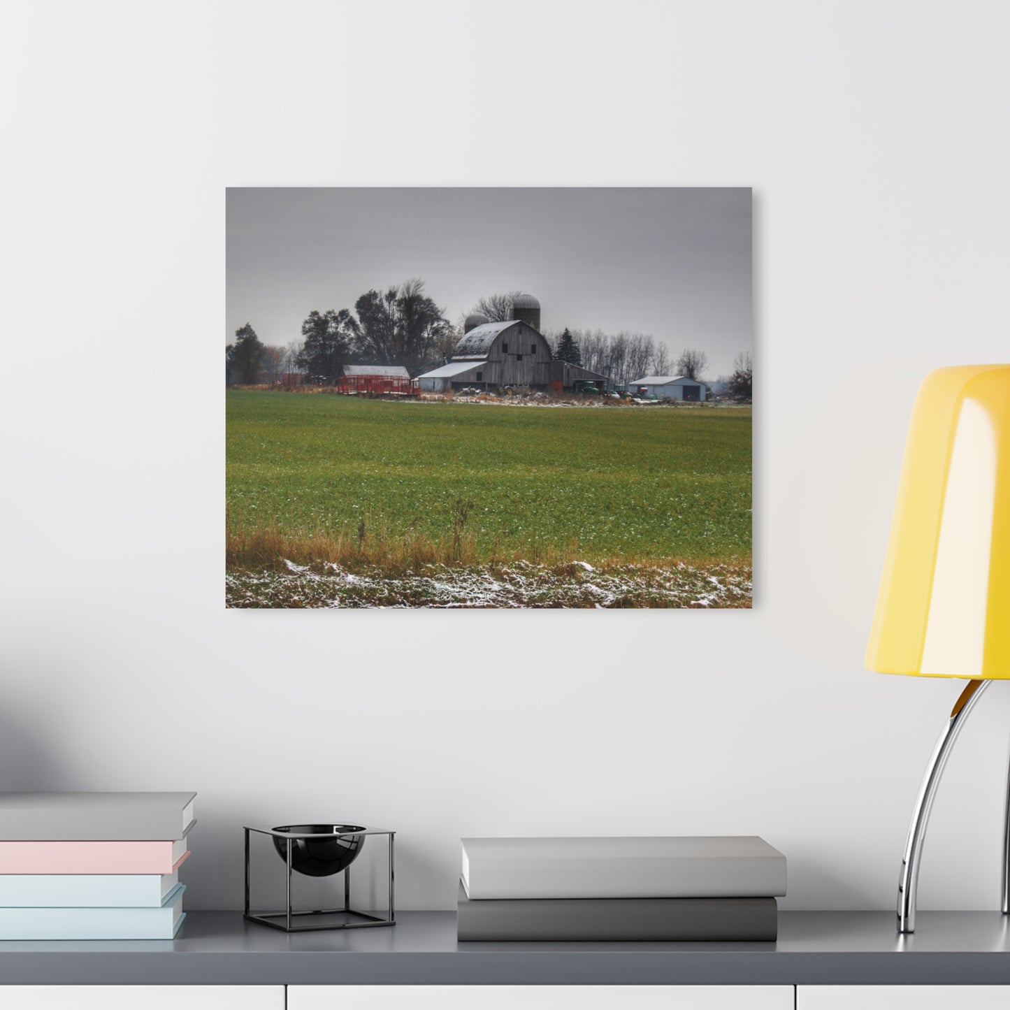 U R There Photography Shepard Road Grey Rustic Farmhouse Acrylic Wall Print