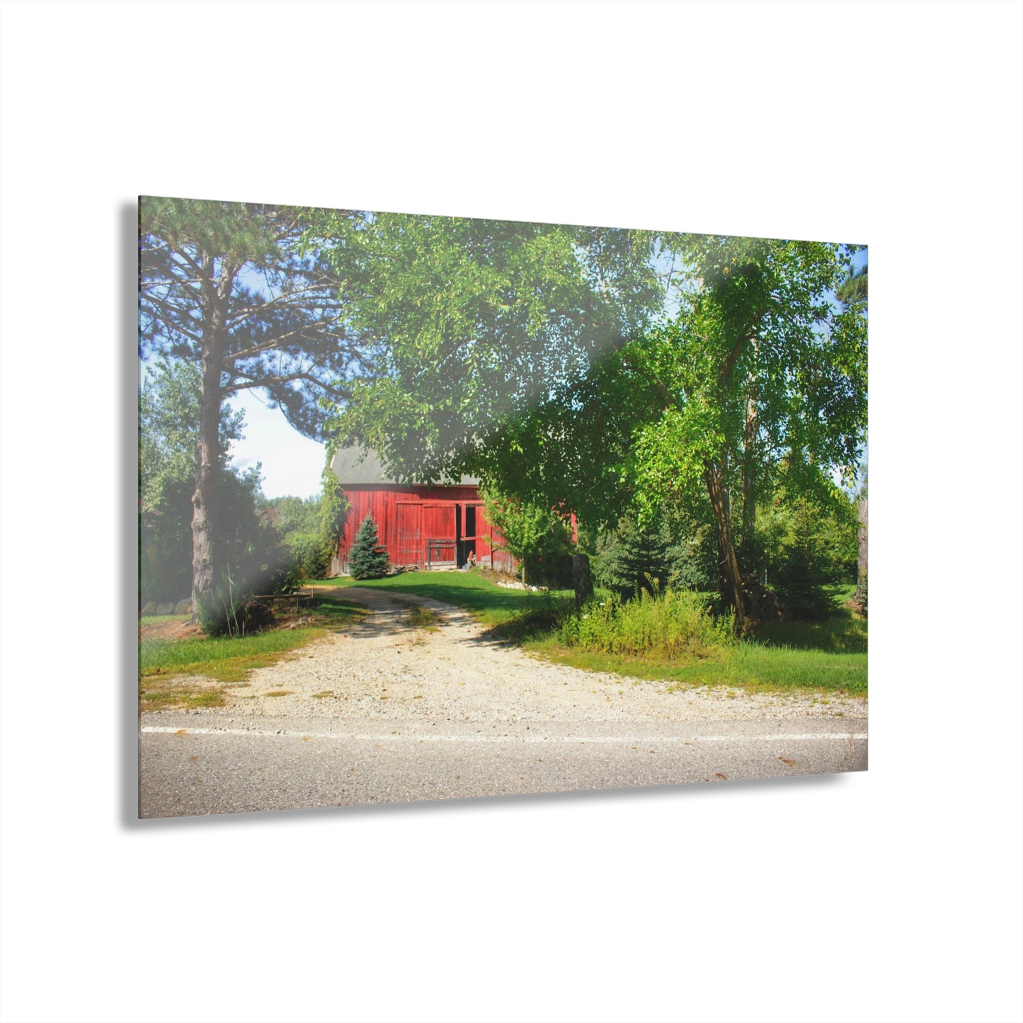 U R There Photography Caro Hidden Red Rustic Farmhouse Acrylic Wall Print