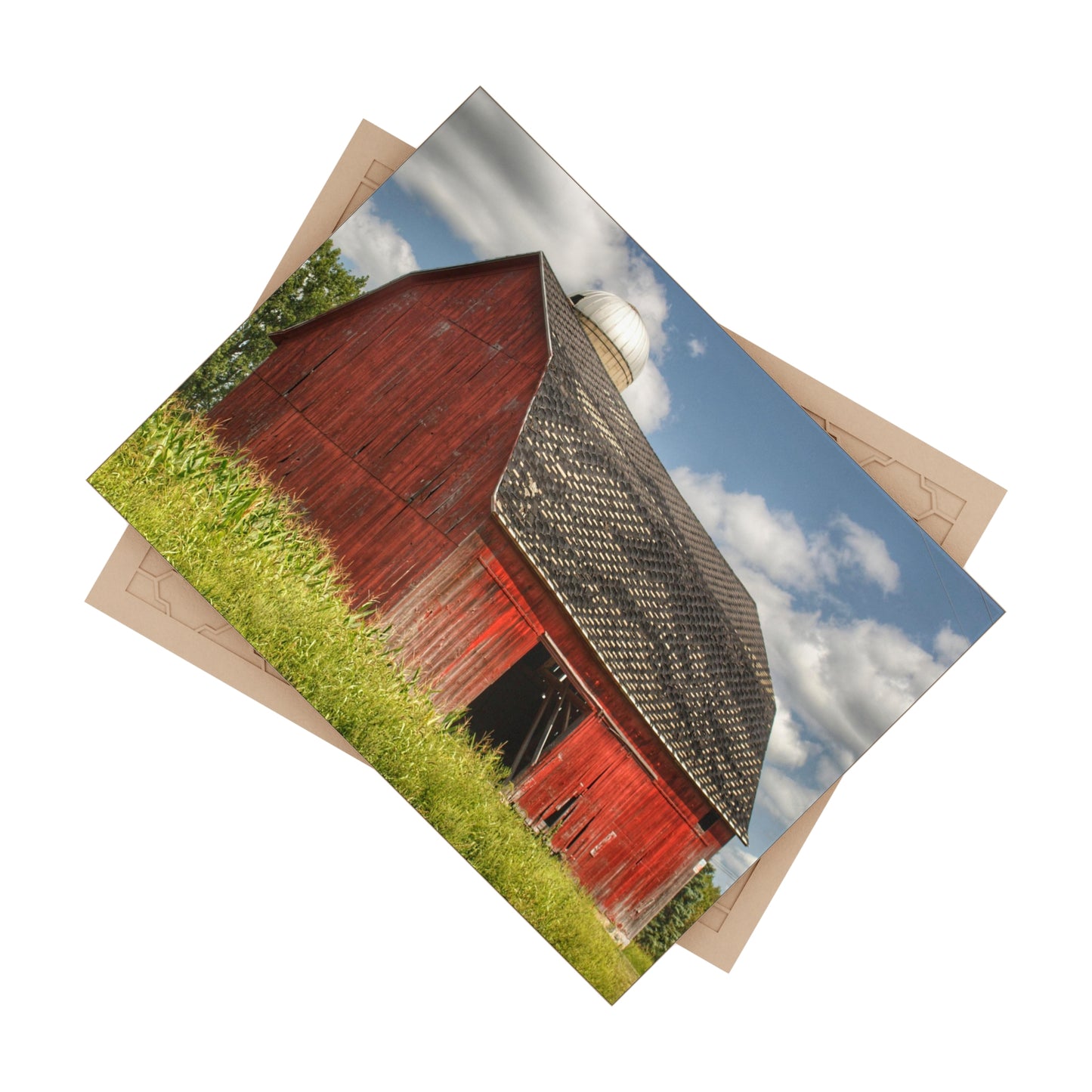 Rustic Farmhouse Wall Tile featuring Hollenbeck Road Red I