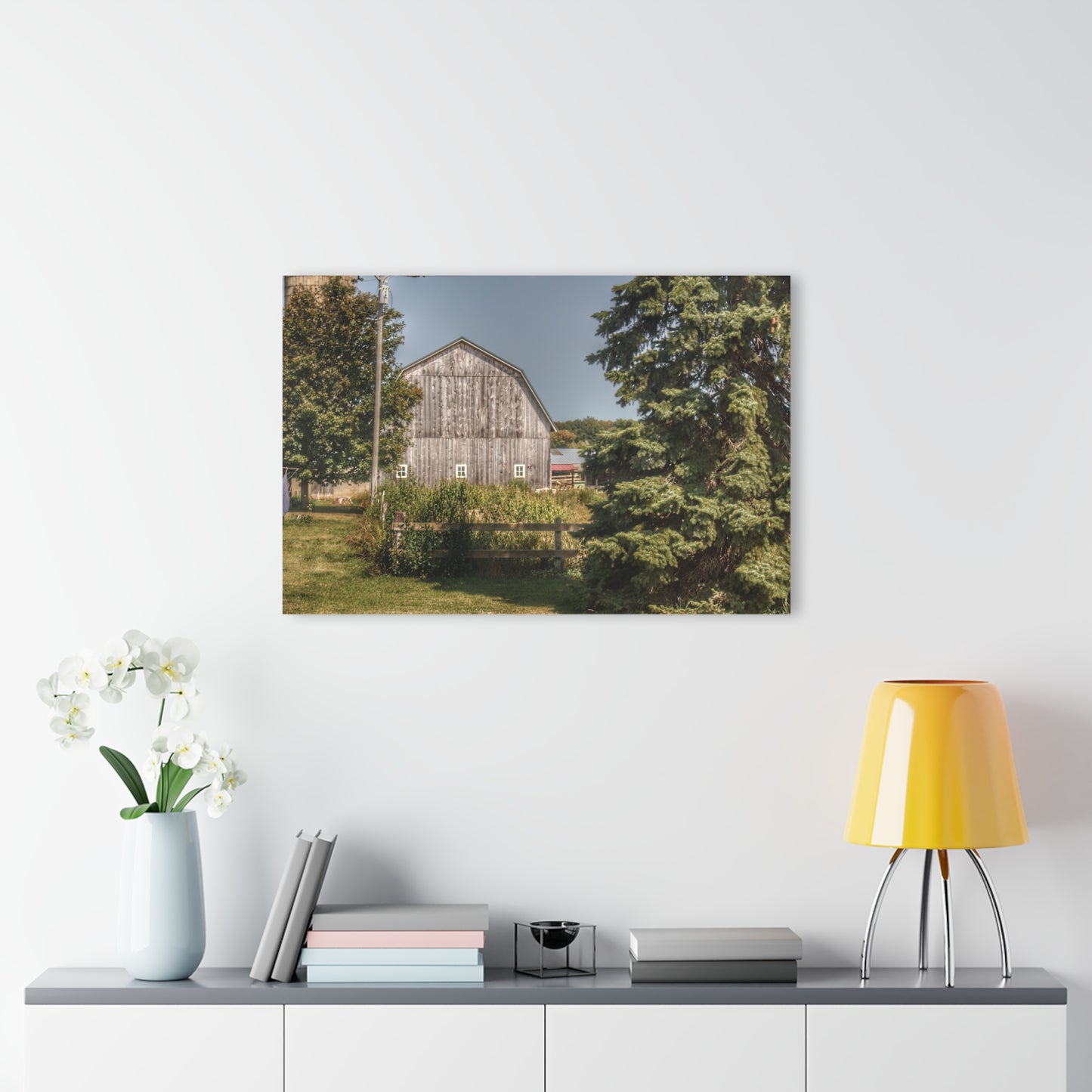 U R There Photography Roadside Grey of Vassar Rustic Farmhouse Acrylic Wall Print