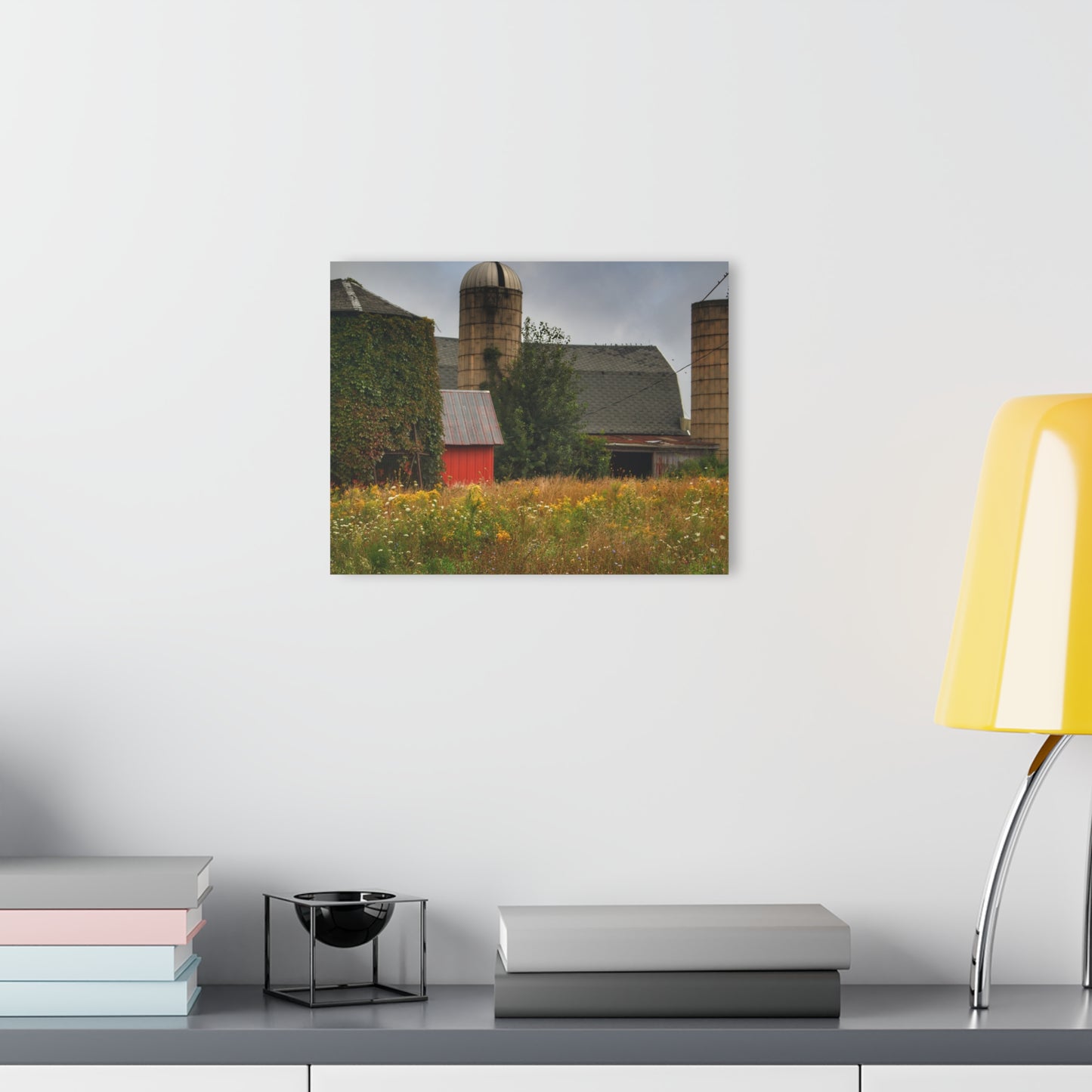 U R There Photography Silos of Otisville Rustic Farmhouse Acrylic Wall Print