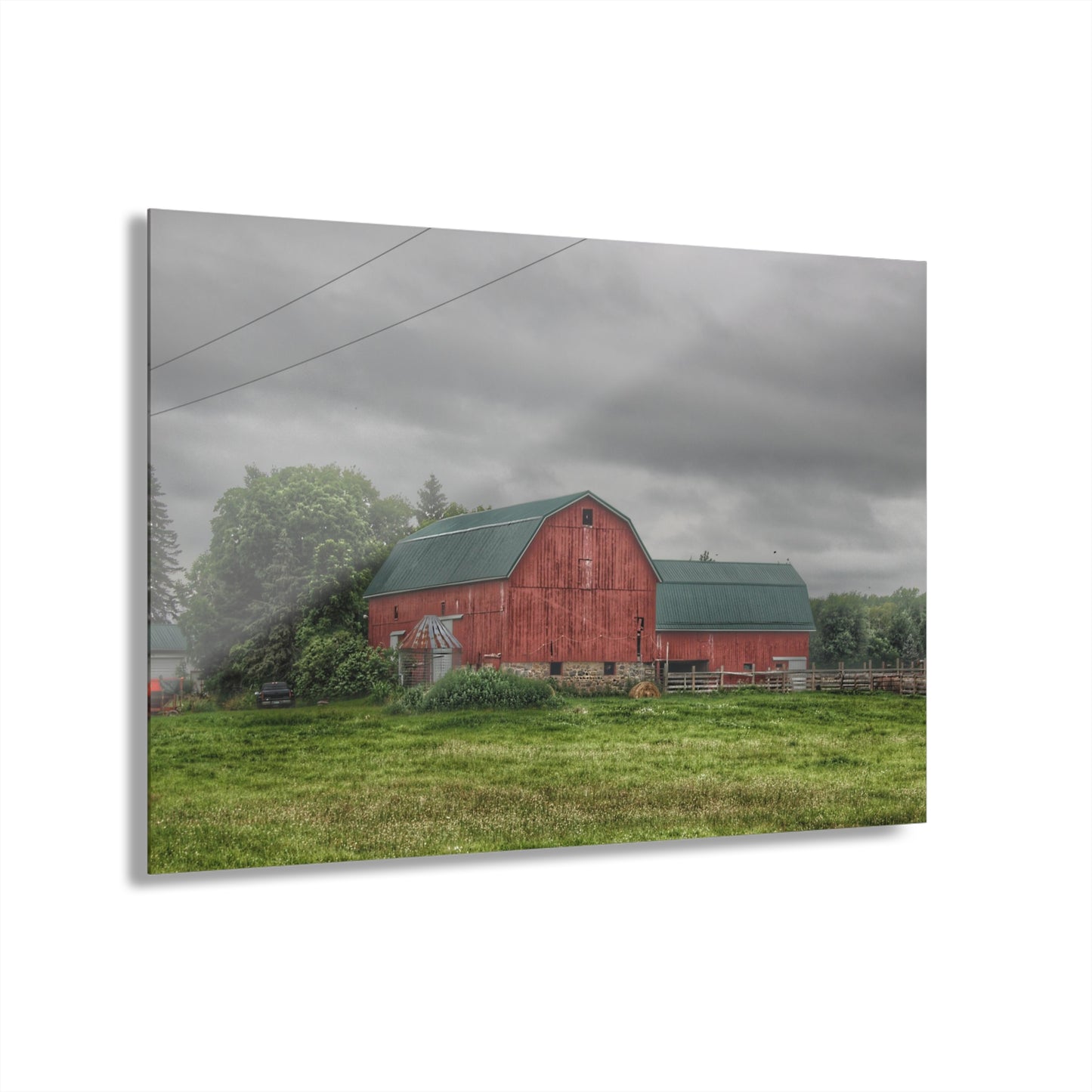 U R There Photography Clifford Road Red I Rustic Farmhouse Acrylic Wall Print