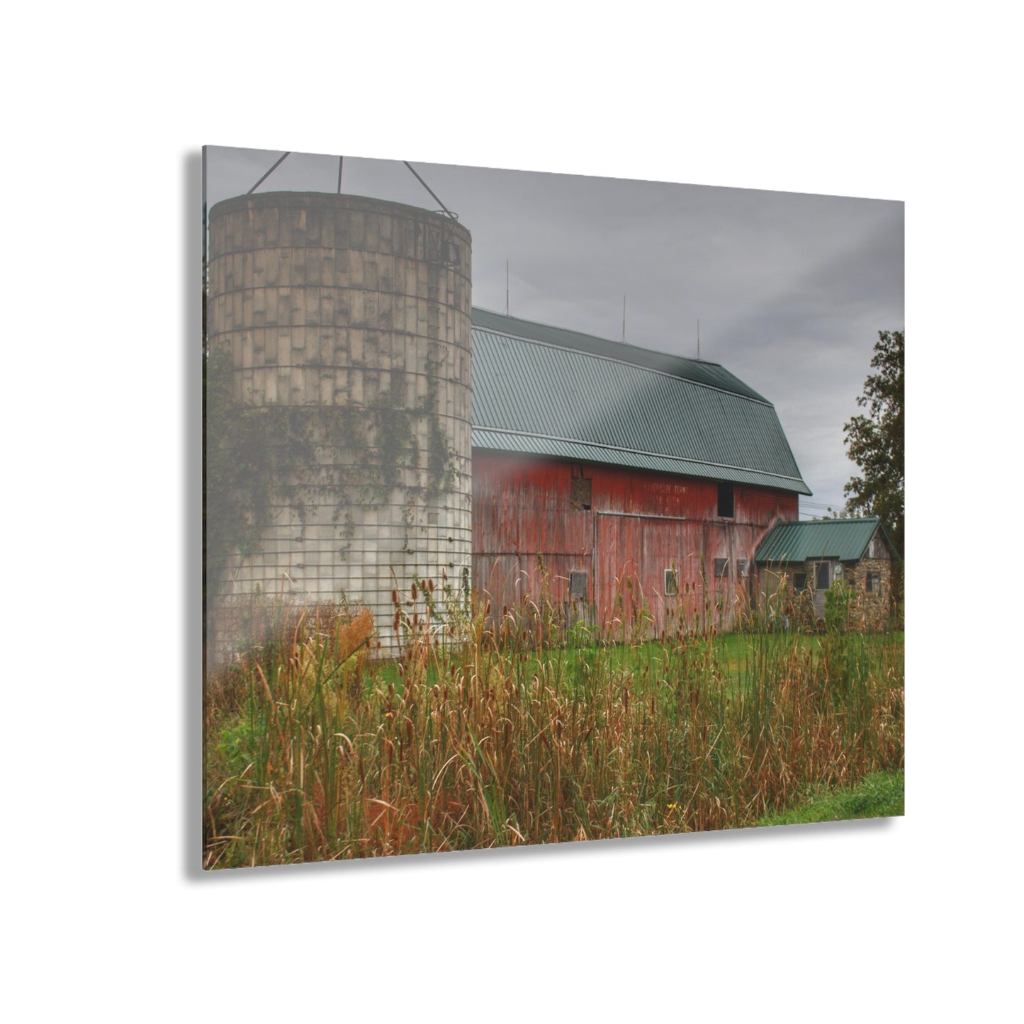U R There Photography Plumb Creek Road Red II Rustic Farmhouse Acrylic Wall Print