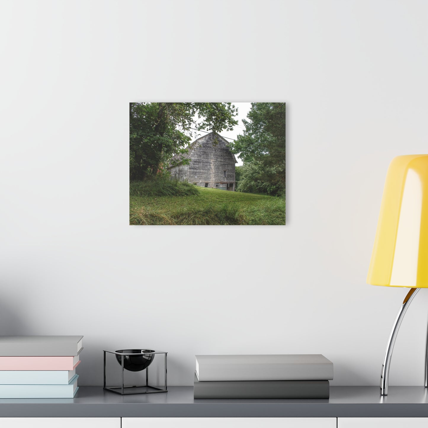 U R There Photography Snell Grey Rustic Farmhouse Acrylic Wall Print