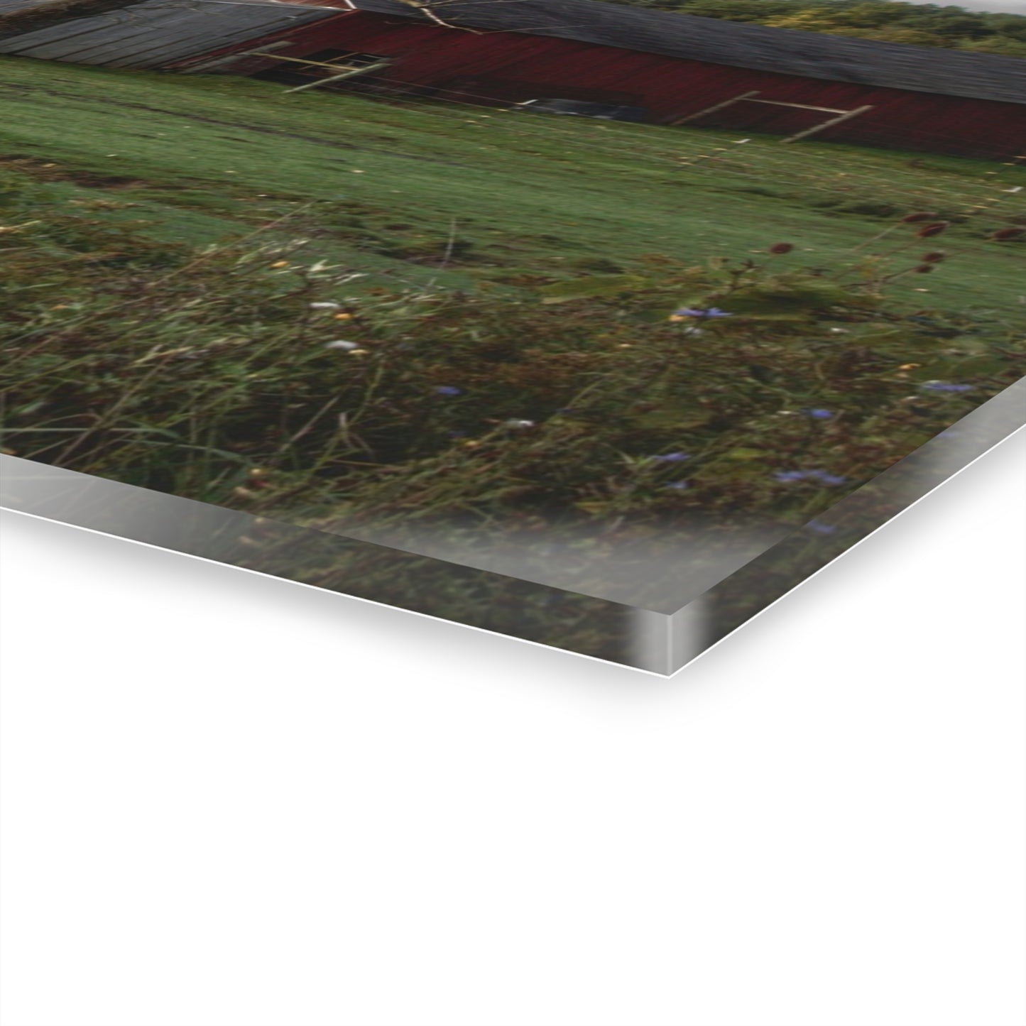 U R There Photography West Oregon Road Hidden Red IV Rustic Farmhouse Acrylic Wall Print