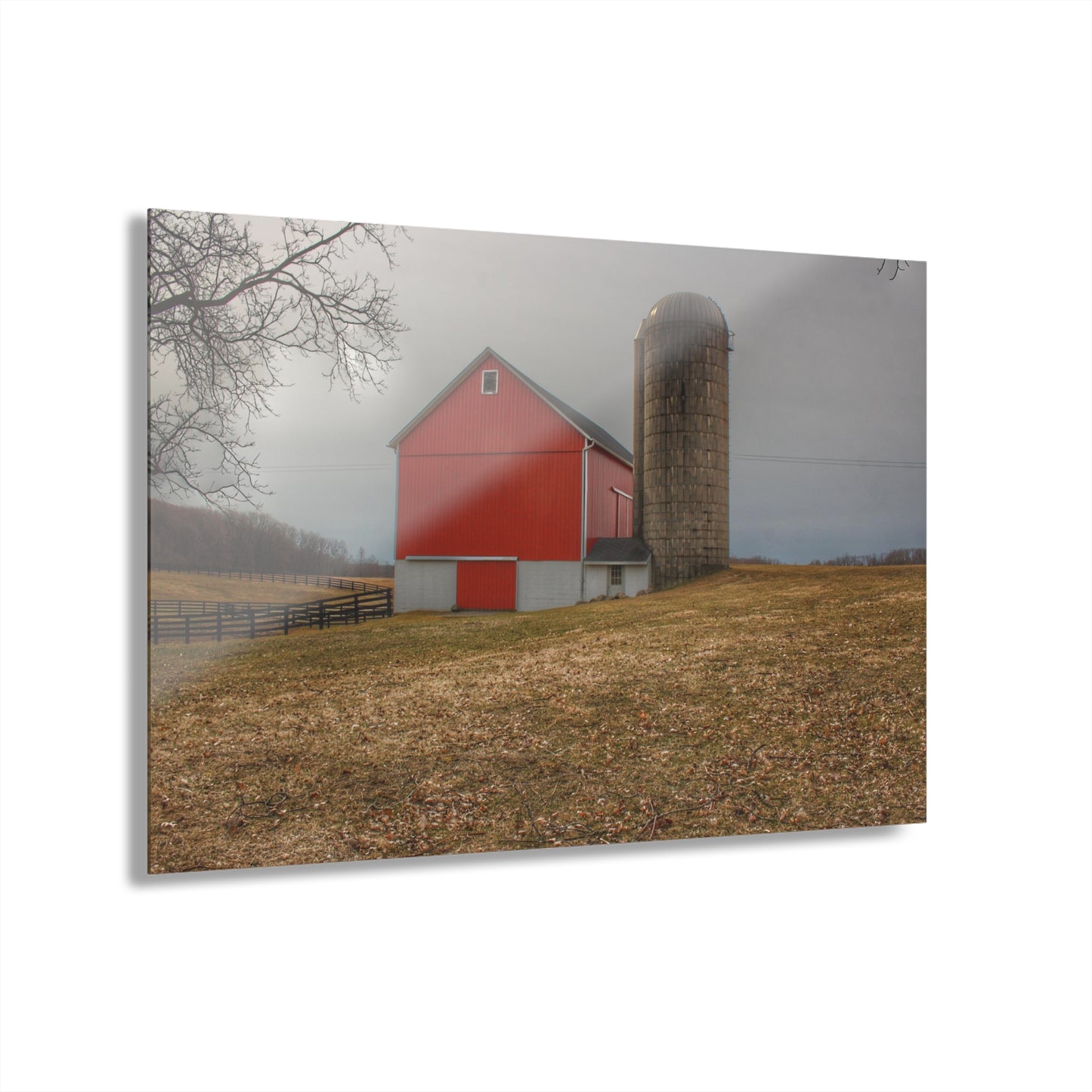 U R There Photography Brocker Road Red II Rustic Farmhouse Acrylic Wall Print
