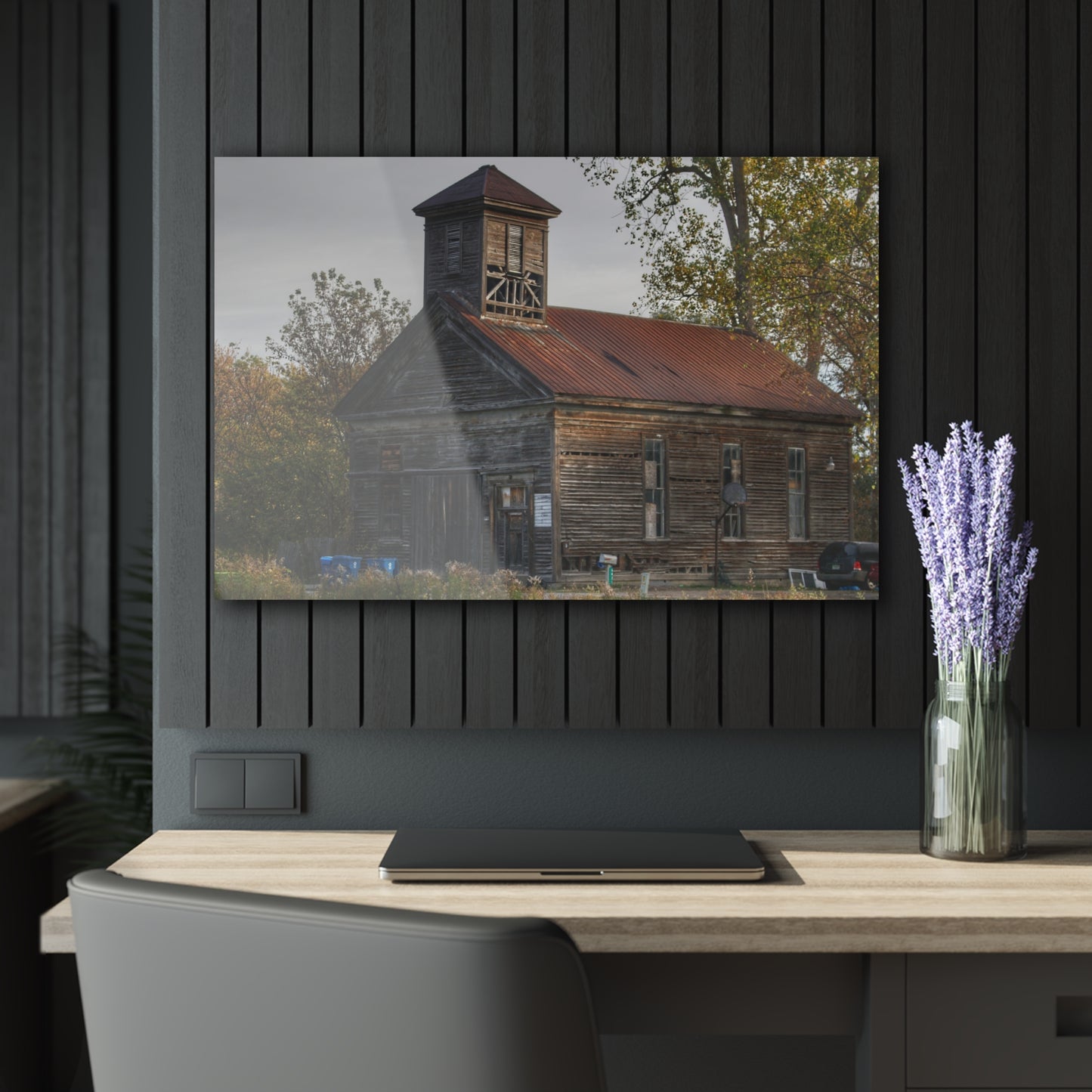 U R There Photography Taylor Road Church of Old Rustic Farmhouse Acrylic Wall Print