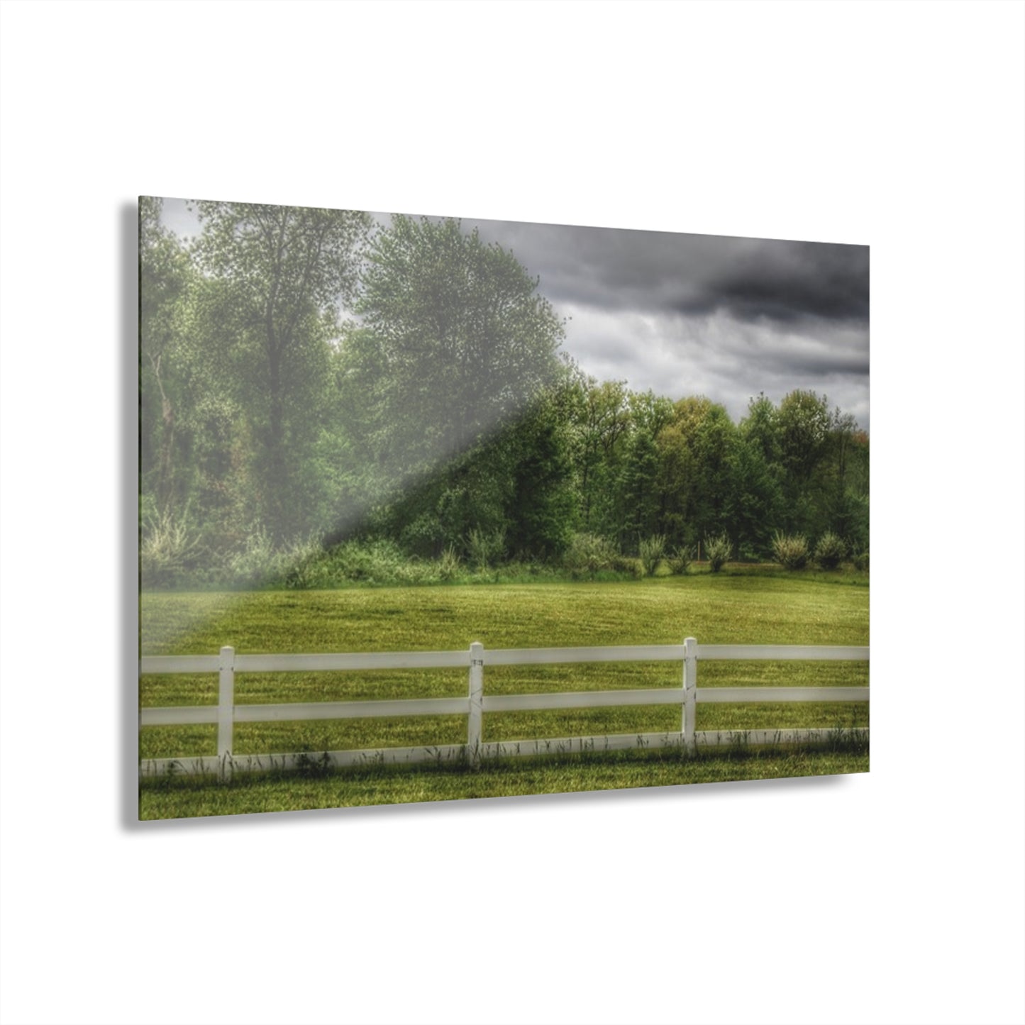 U R There Photography Beyond the White Fence Rustic Farmhouse Acrylic Wall Print