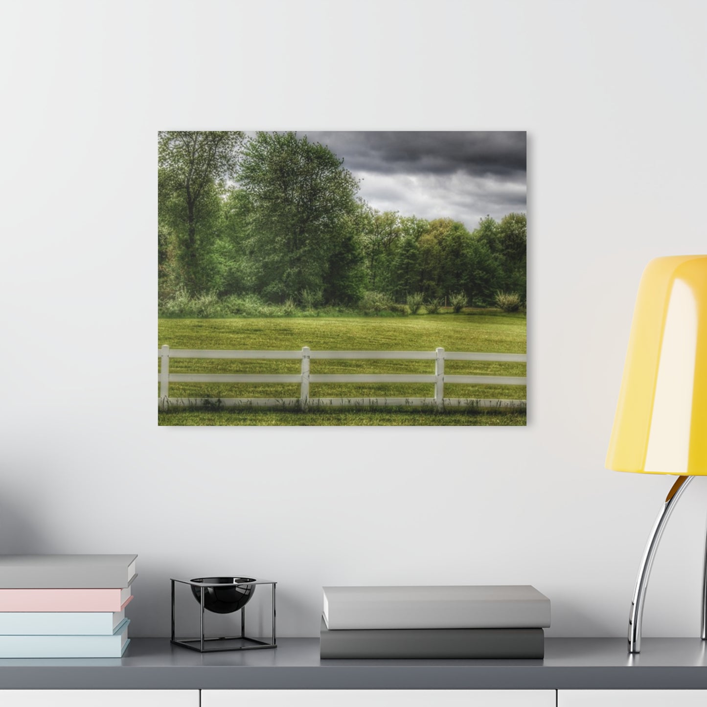U R There Photography Beyond the White Fence Rustic Farmhouse Acrylic Wall Print
