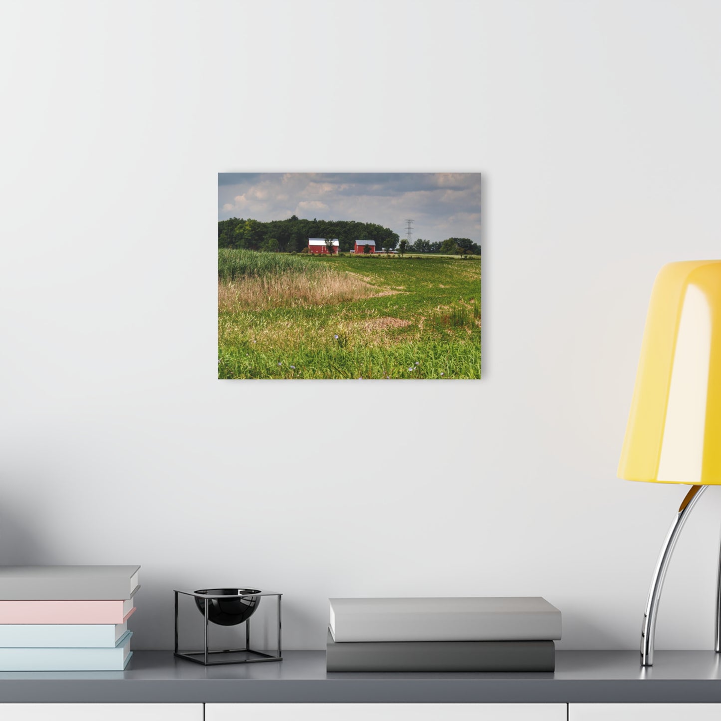 Rustic Farmhouse Wall Print Featuring Across the Field in Elba II