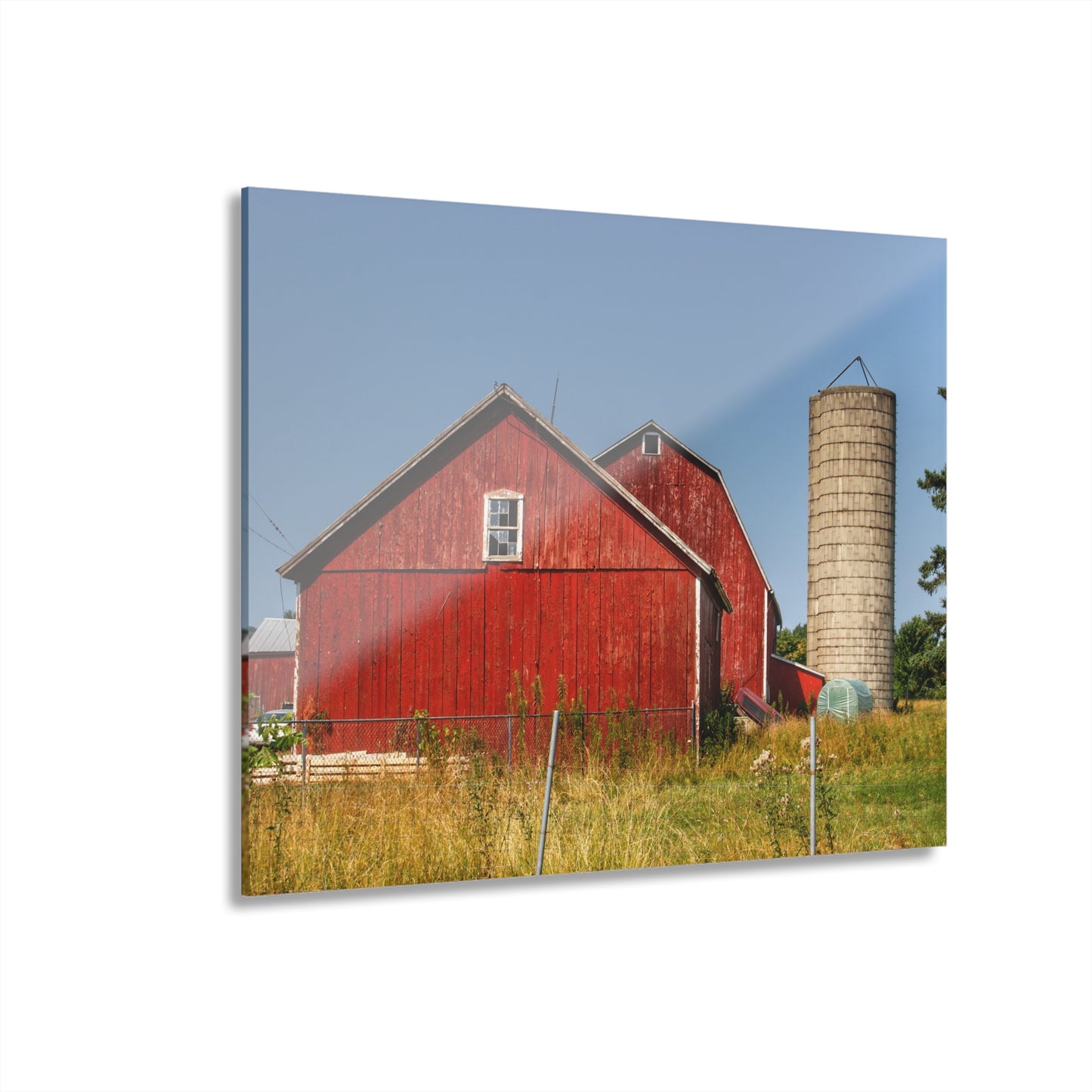 U R There Photography Shoemaker Reds Rustic Farmhouse Acrylic Wall Print