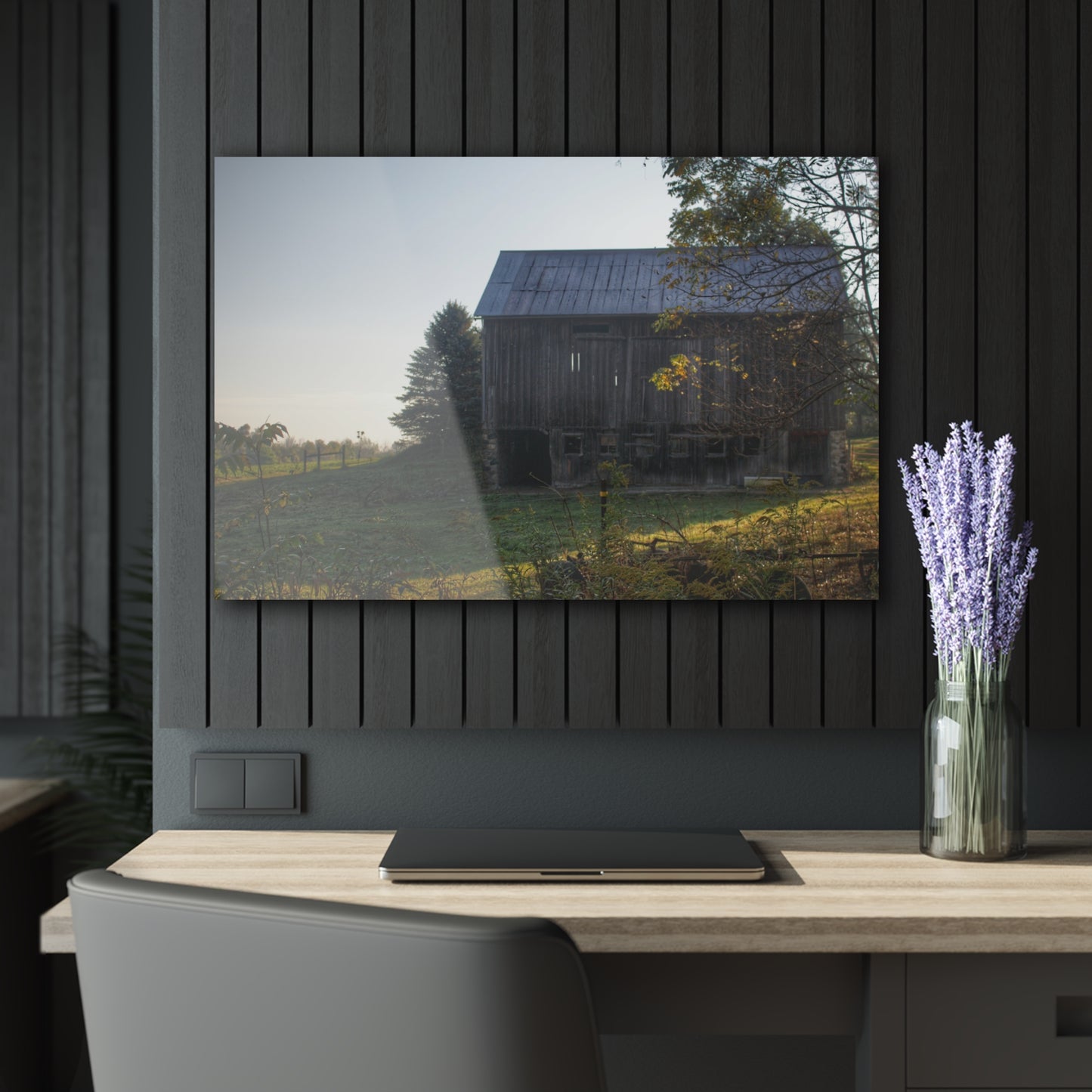 U R There Photography Summers Road Old Grey Rustic Farmhouse Acrylic Wall Print