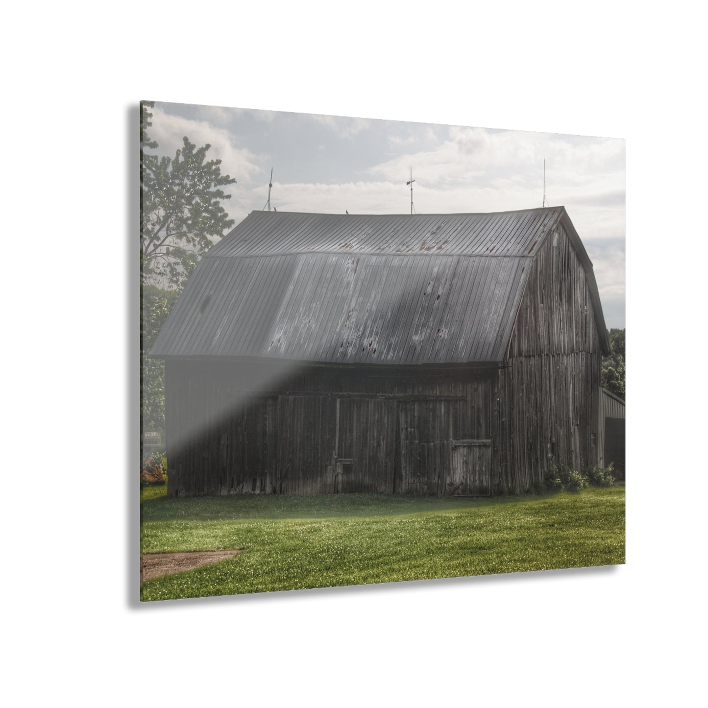 U R There Photography Rich Road Grey Rustic Farmhouse Acrylic Wall Print