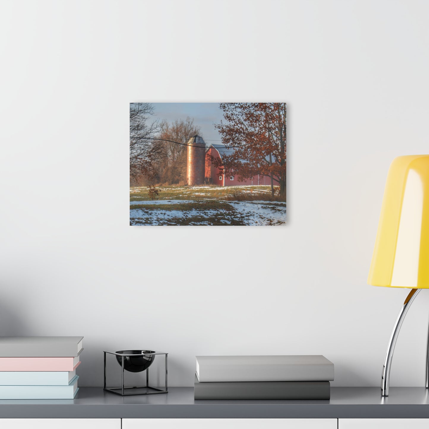 U R There Photography Vienna Road Red Rustic Farmhouse Acrylic Wall Print