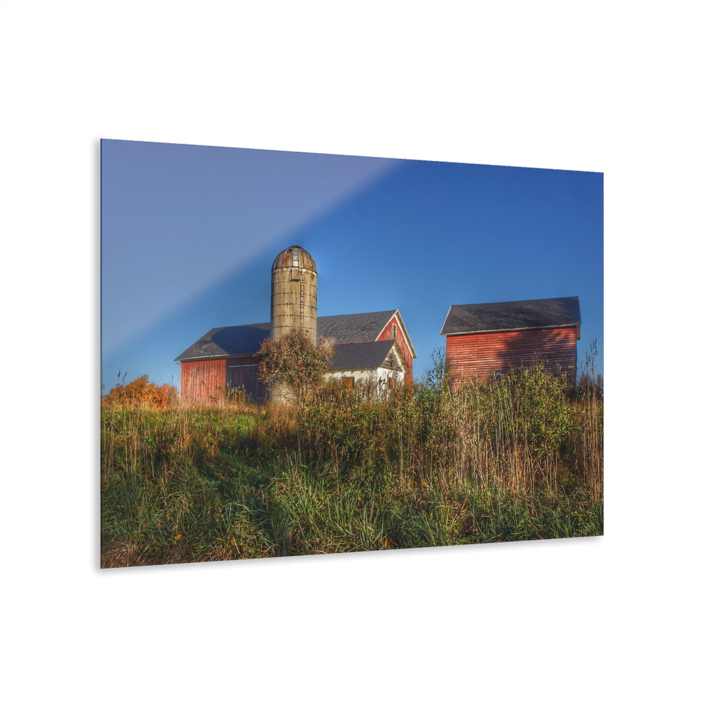 U R There Photography Clarkston Road Red II Rustic Farmhouse Acrylic Wall Print
