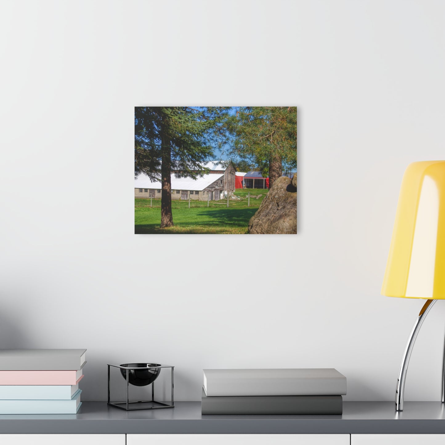 U R There Photography Oakwood Road Old Grey Rustic Farmhouse Acrylic Wall Print