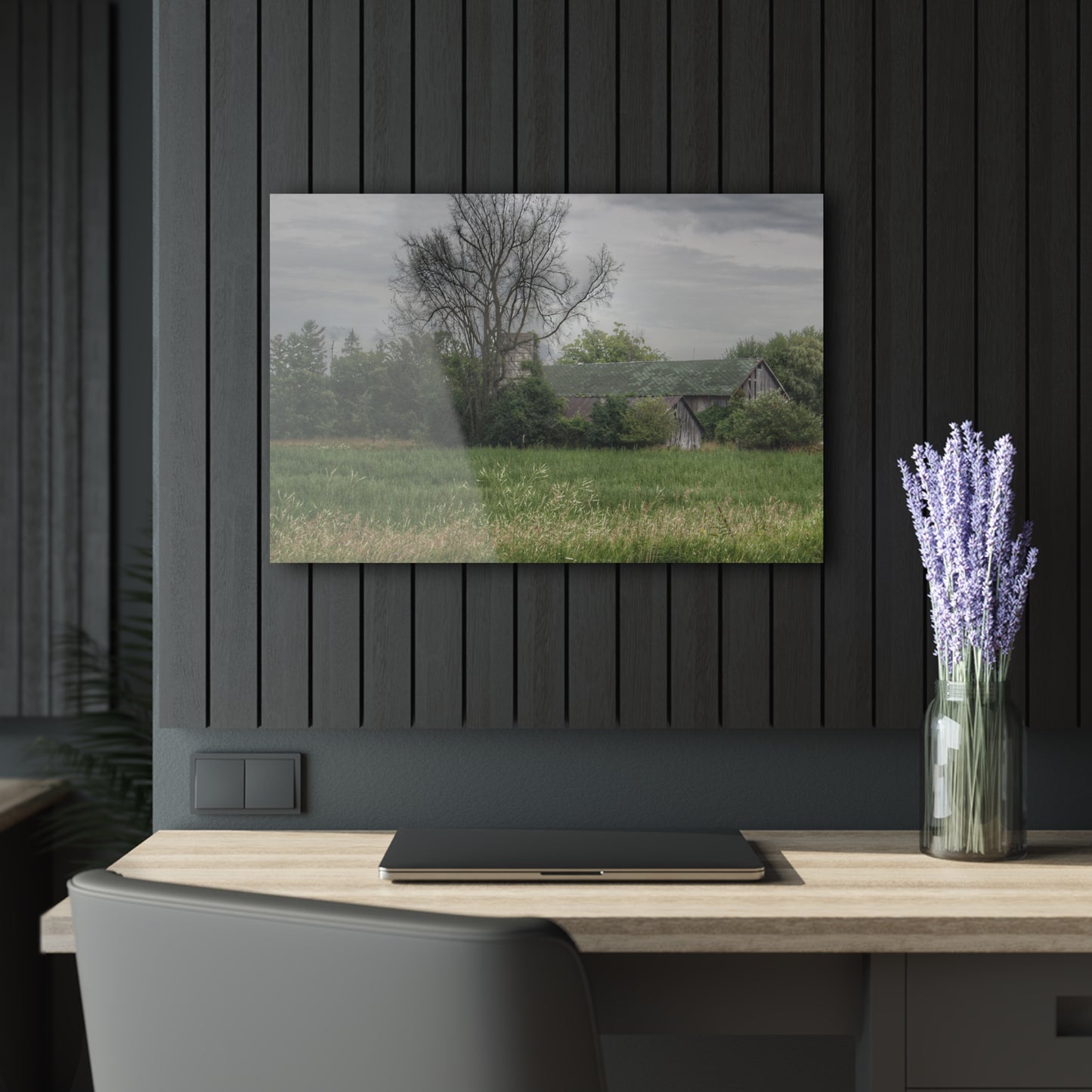 U R There Photography Wilder Road Grey III Rustic Farmhouse Acrylic Wall Print