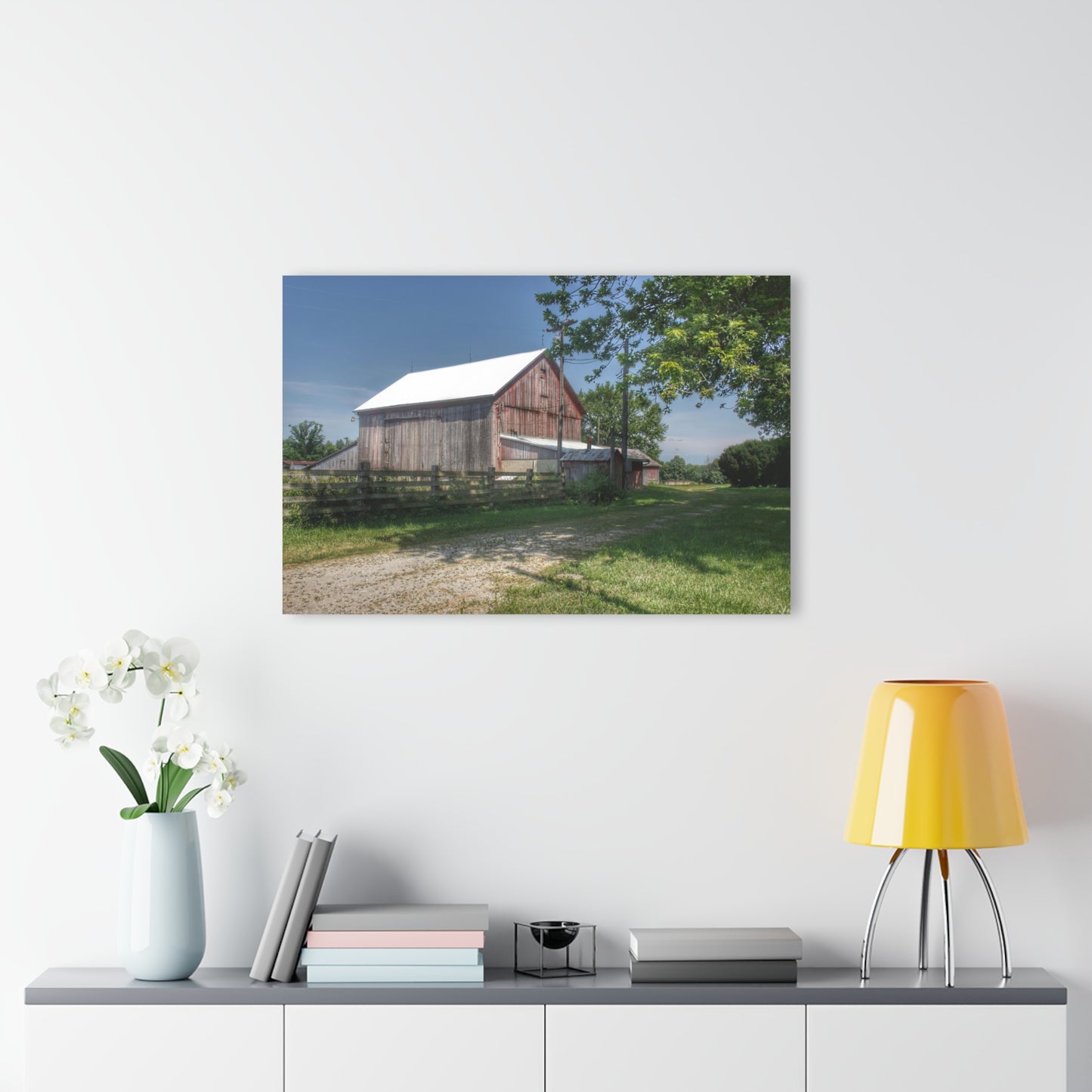 U R There Photography Castle Road Cow Barn II Rustic Farmhouse Acrylic Wall Print