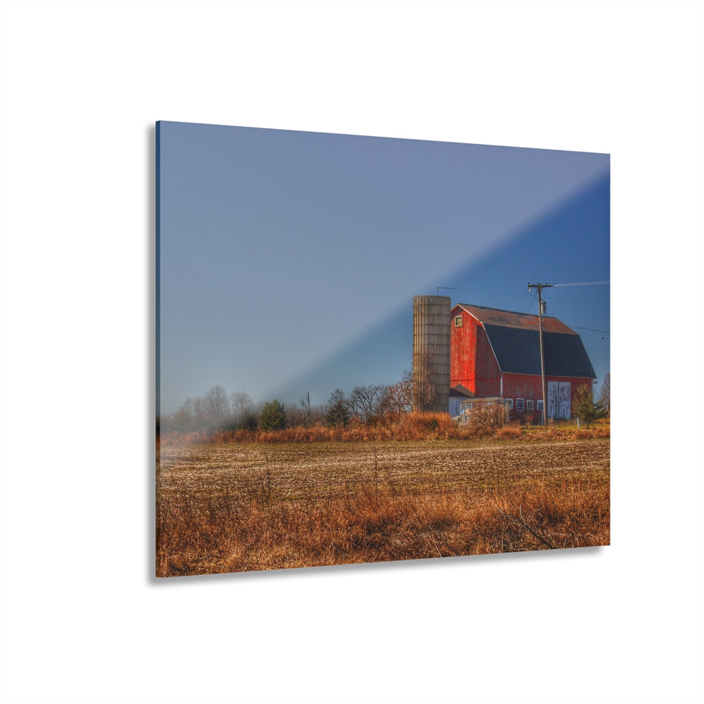 U R There Photography Applegate Road Red Rustic Farmhouse Acrylic Wall Print