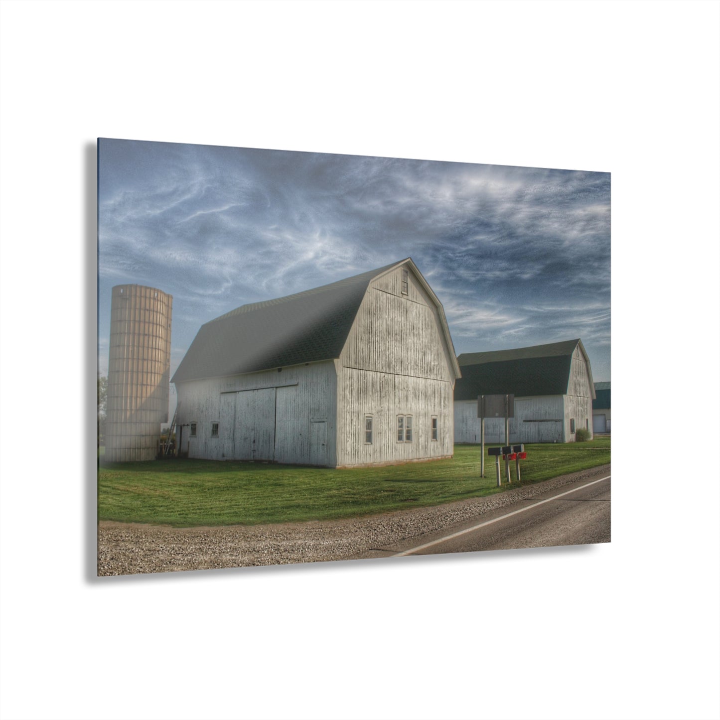U R There Photography Richardson Road White Duo Rustic Farmhouse Acrylic Wall Print