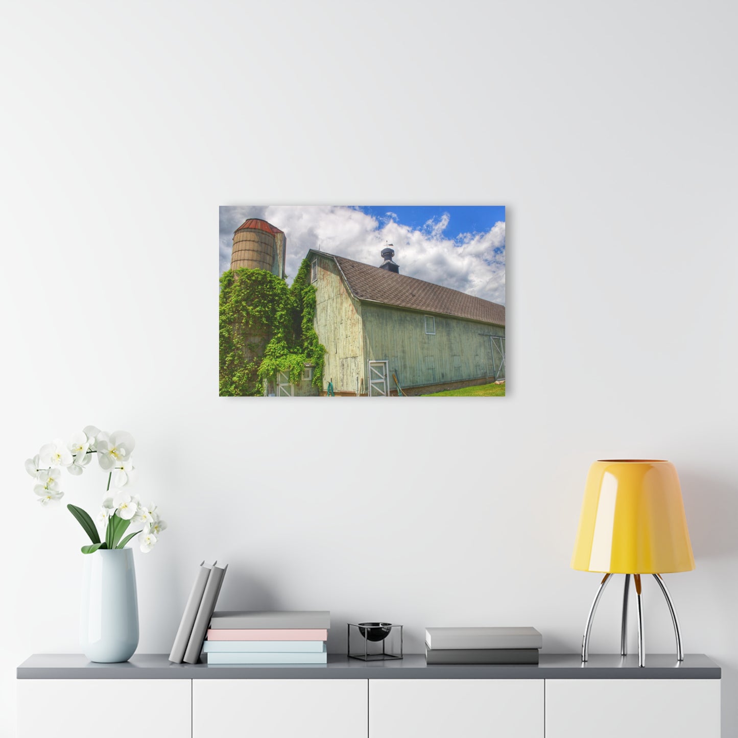 U R There Photography Clark Road Meadow Green Rustic Farmhouse Acrylic Wall Print