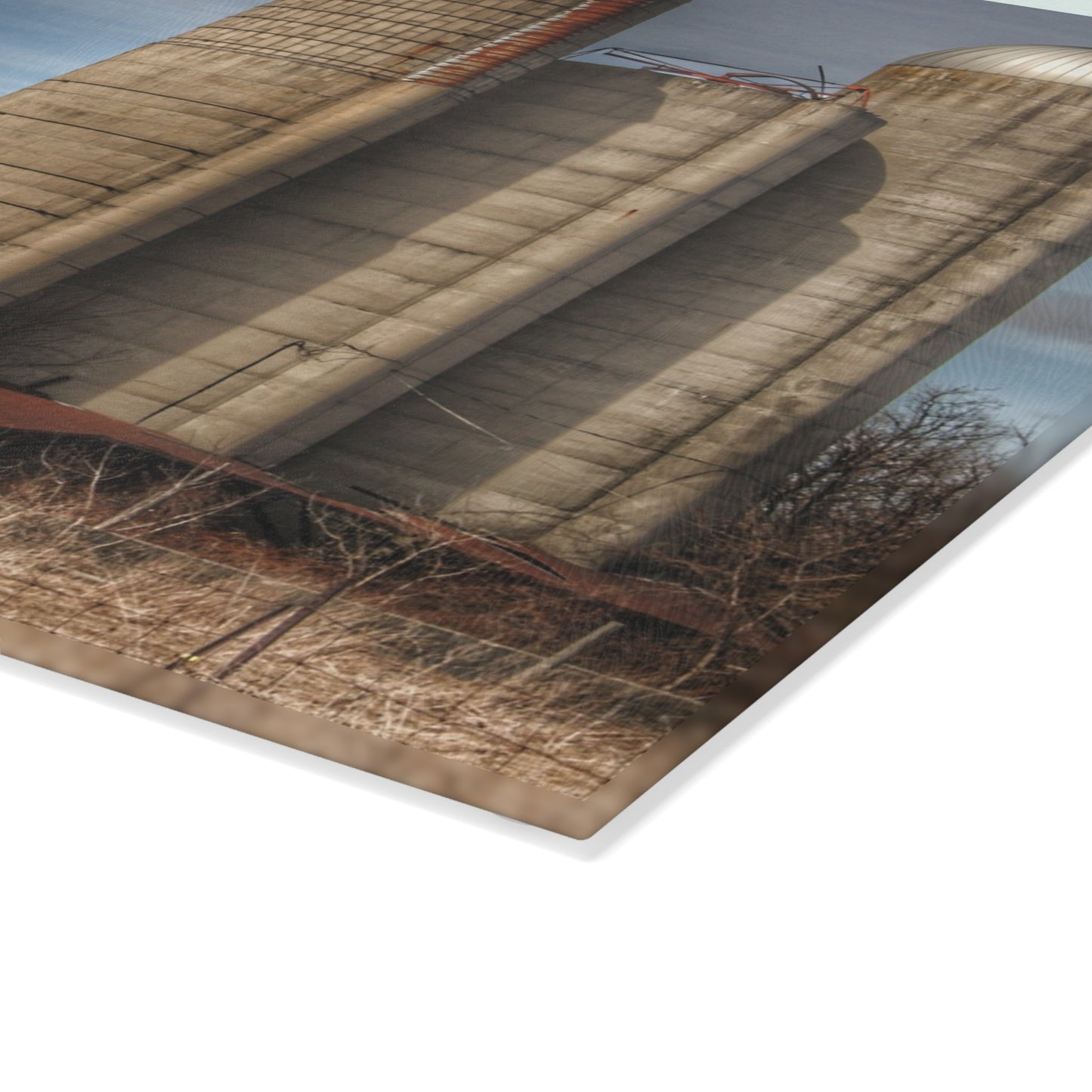 U R There Photography Silo Rust Rustic Farmhouse Tempered-Glass Cutting Board