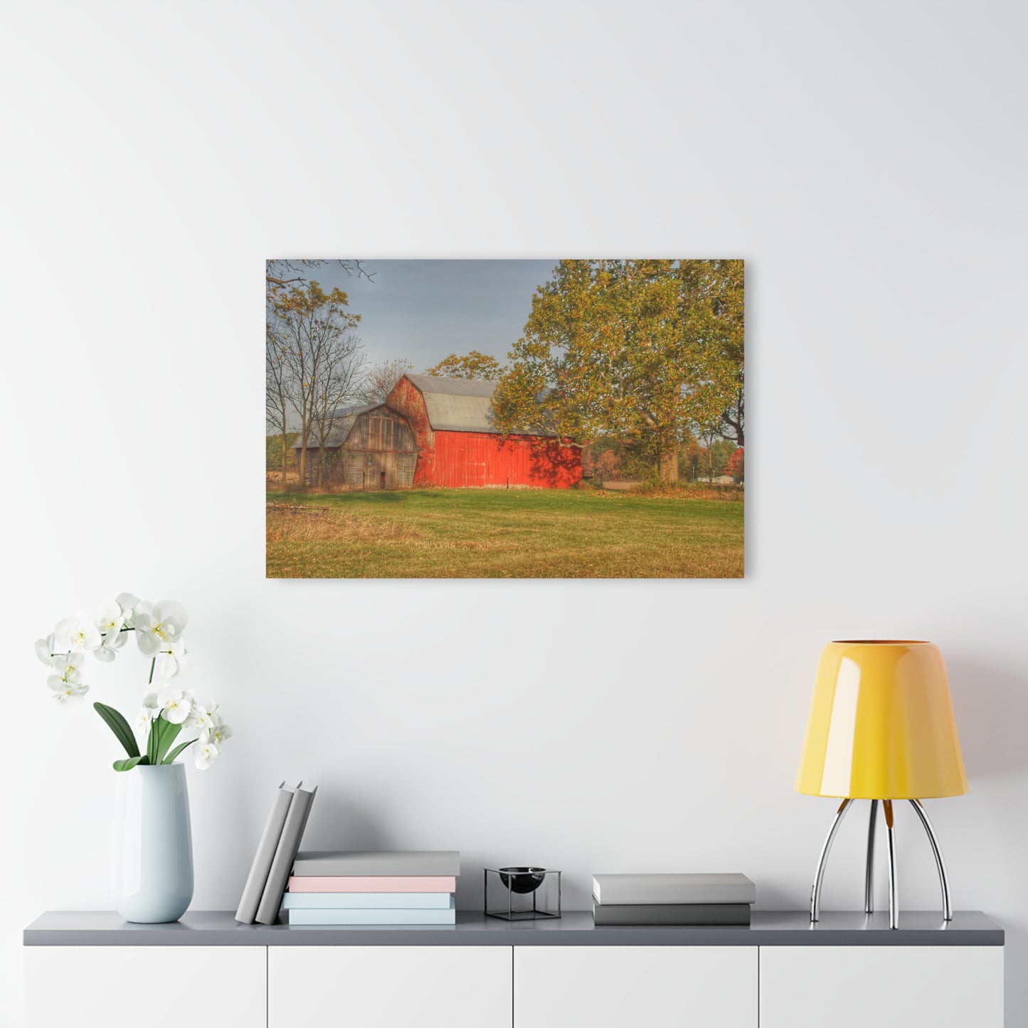 U R There Photography Barkley Road Red I Rustic Farmhouse Acrylic Wall Print