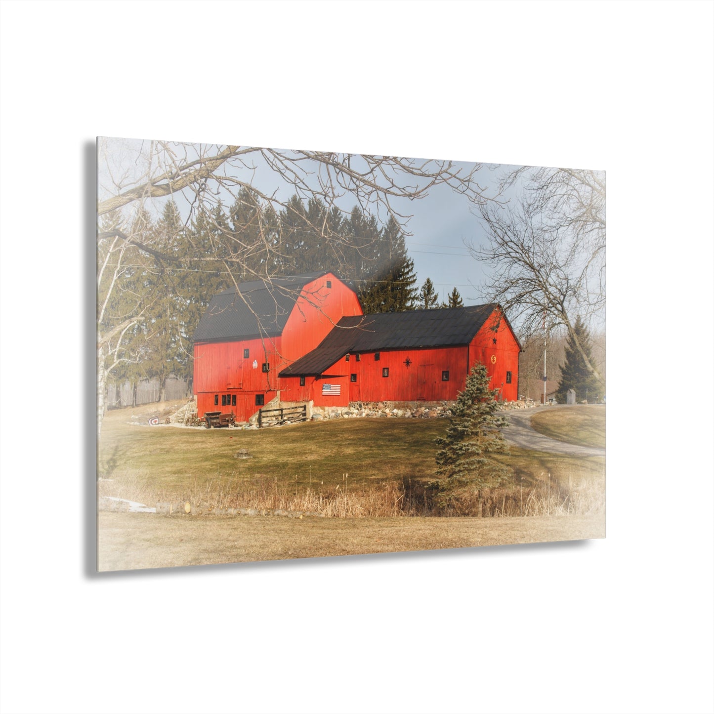 U R There Photography Thomas Road Patriot Barn Rustic Farmhouse Acrylic Wall Print