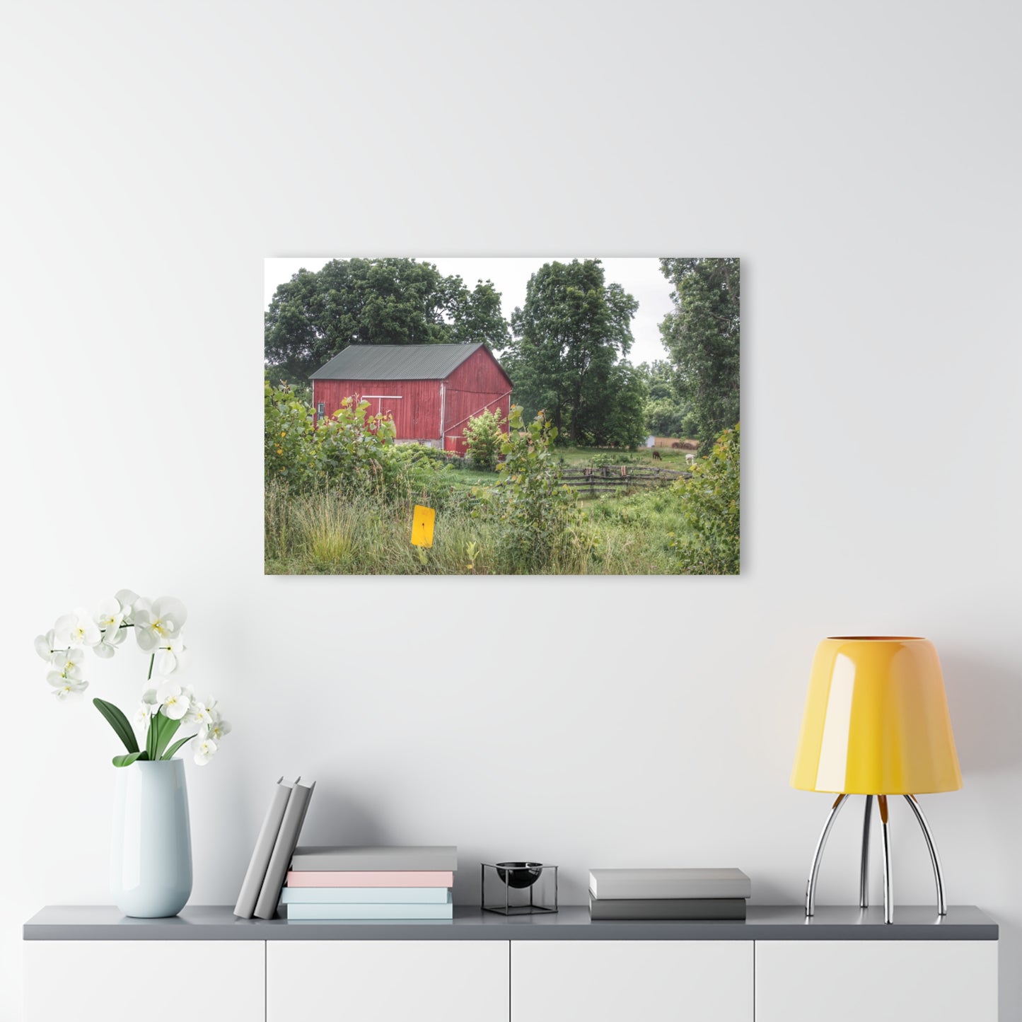 U R There Photography Clifford Road Alpaca Barn Rustic Farmhouse Acrylic Wall Print
