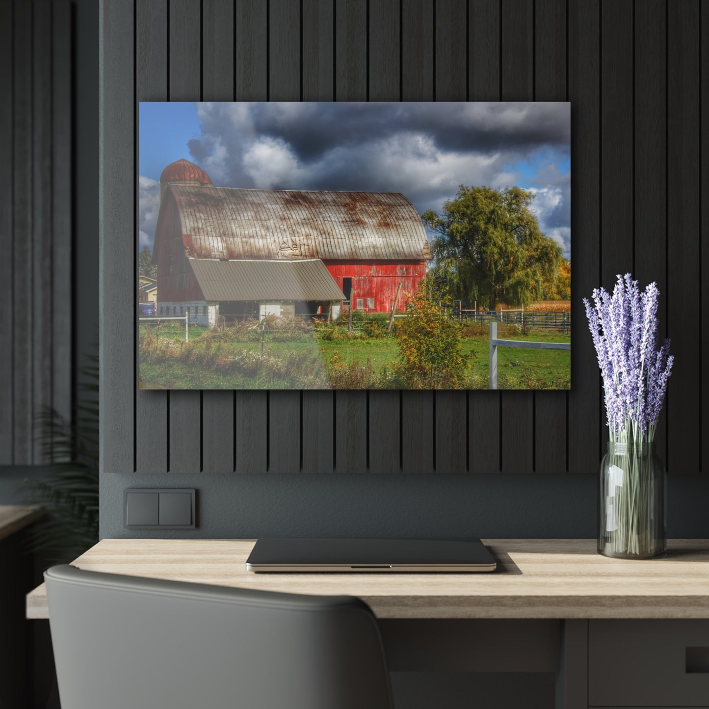 U R There Photography Washburn Rusted Red Rustic Farmhouse Acrylic Wall Print