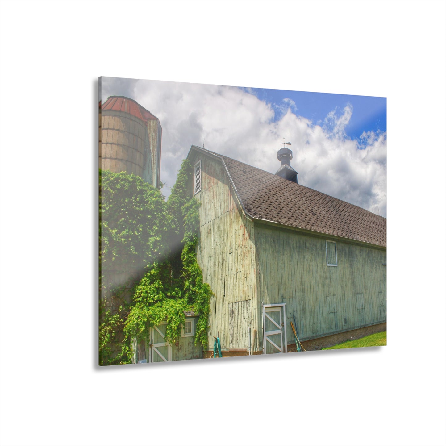U R There Photography Clark Road Meadow Green Rustic Farmhouse Acrylic Wall Print