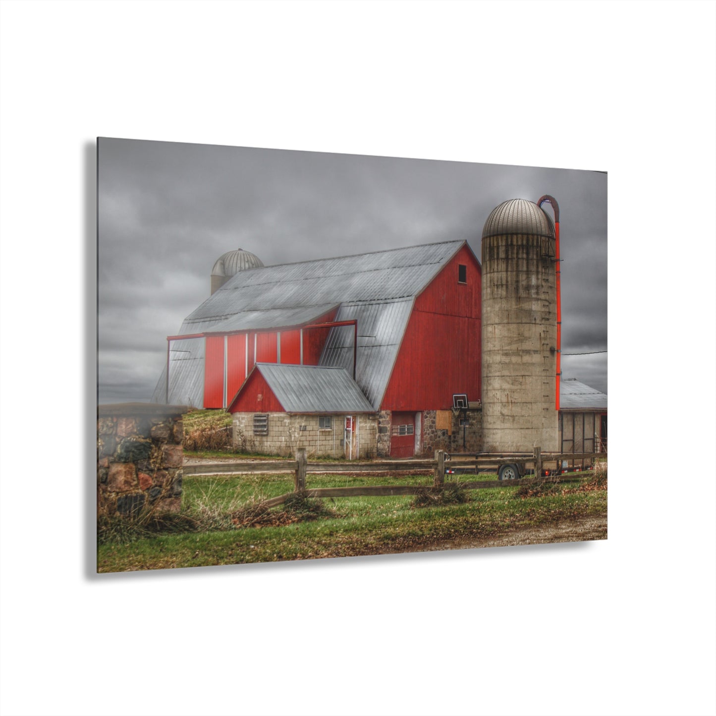 U R There Photography Slattery Roadside Red II Rustic Farmhouse Acrylic Wall Print