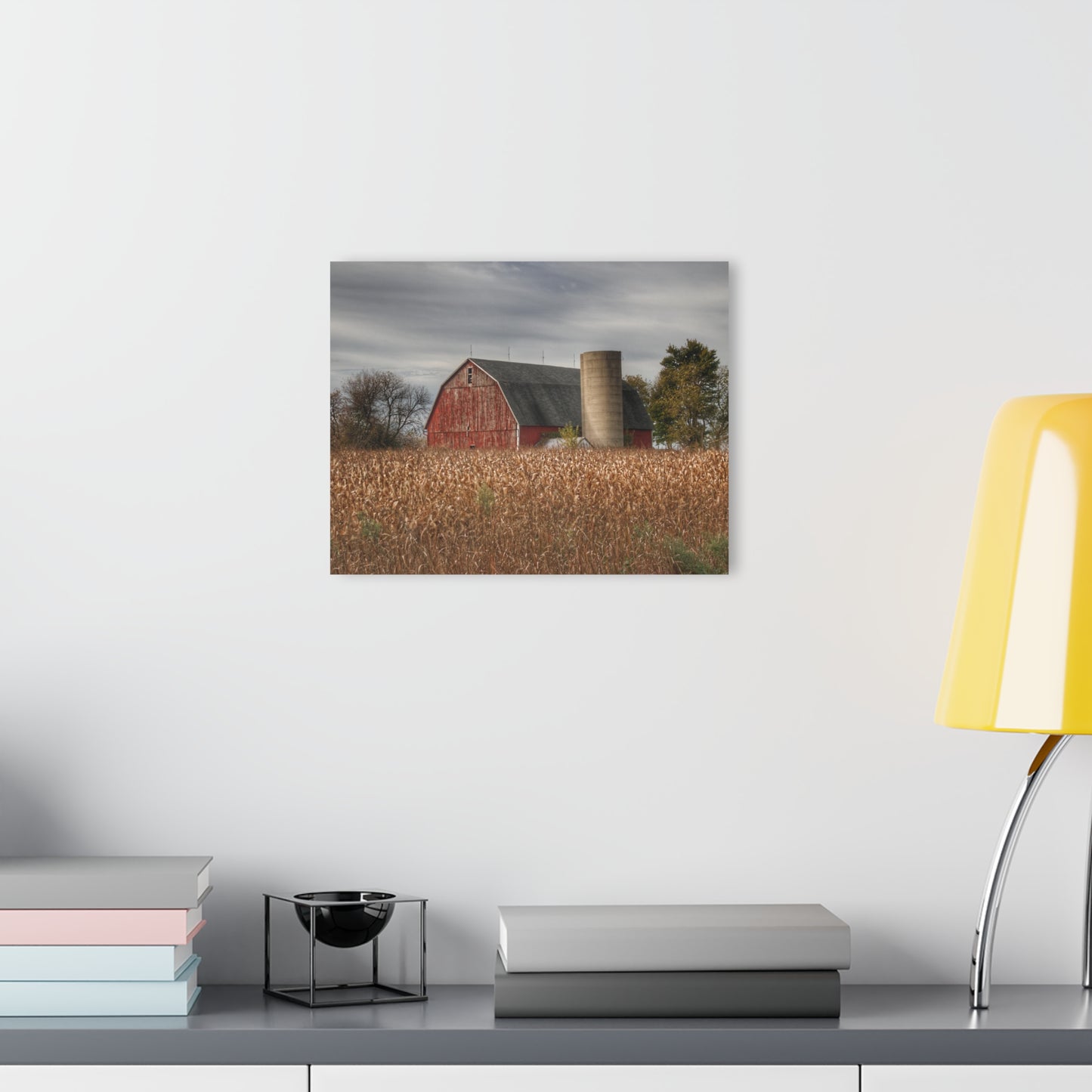 U R There Photography Shepard Road Red Rustic Farmhouse Acrylic Wall Print
