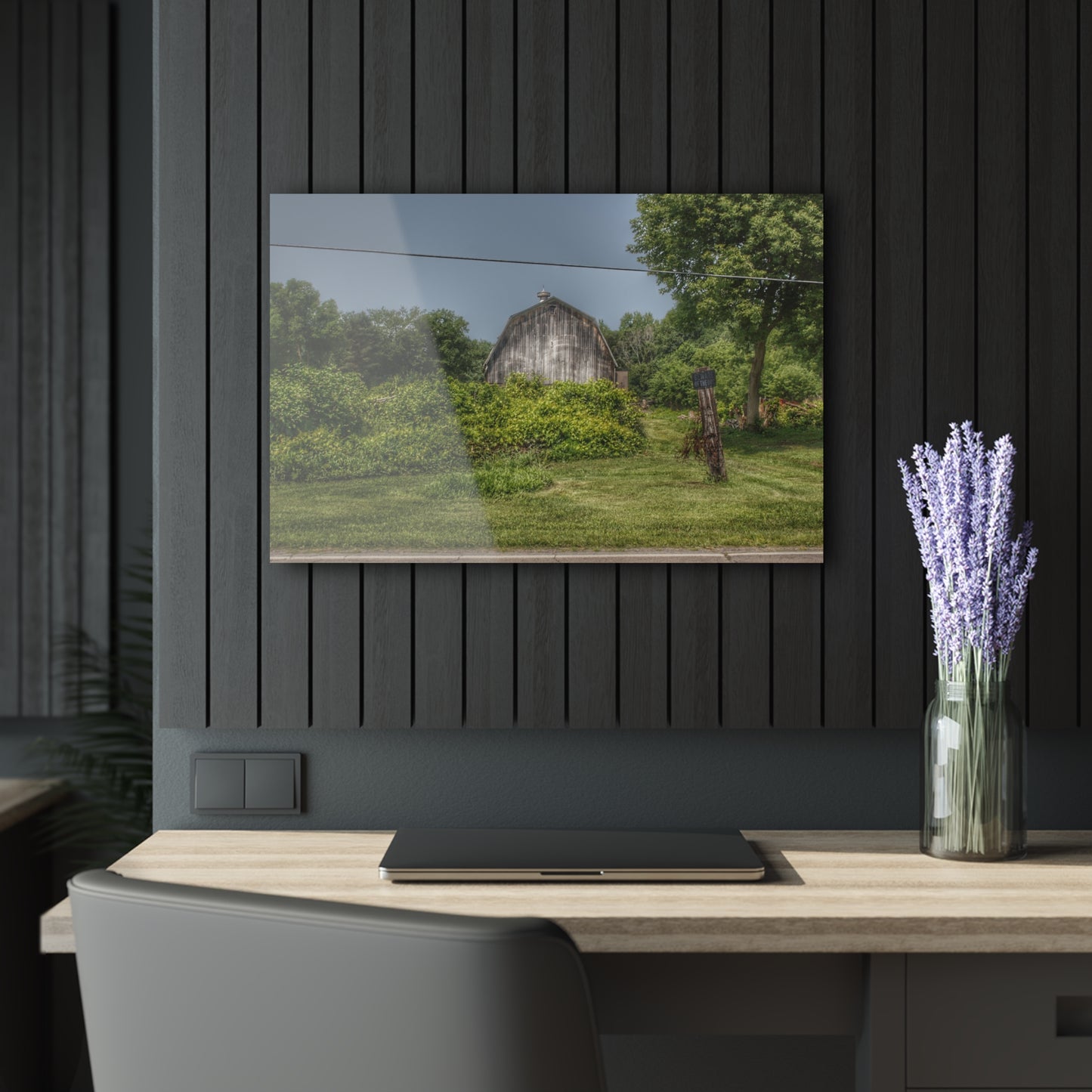 U R There Photography Vassar Road Hidden Grey I Rustic Farmhouse Acrylic Wall Print