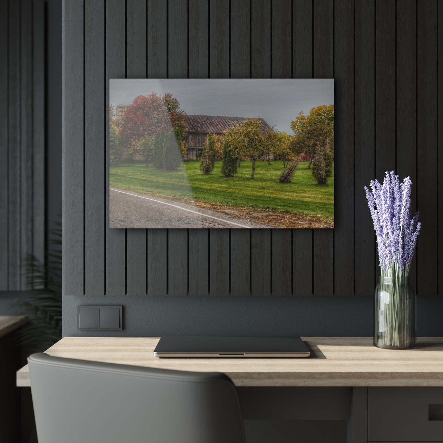 U R There Photography Goodrich Grey Rustic Farmhouse Acrylic Wall Print