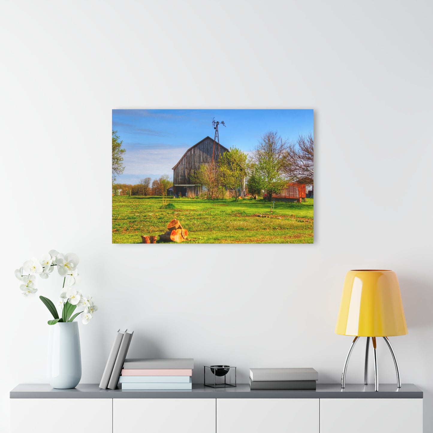 U R There Photography Sohn Road Grey Rustic Farmhouse Acrylic Wall Print