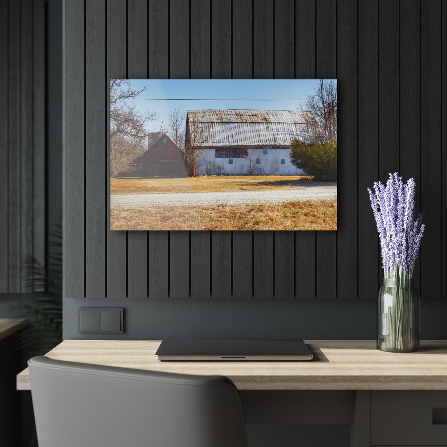 U R There Photography Indian Trail Rusted Reds II Rustic Farmhouse Acrylic Wall Print